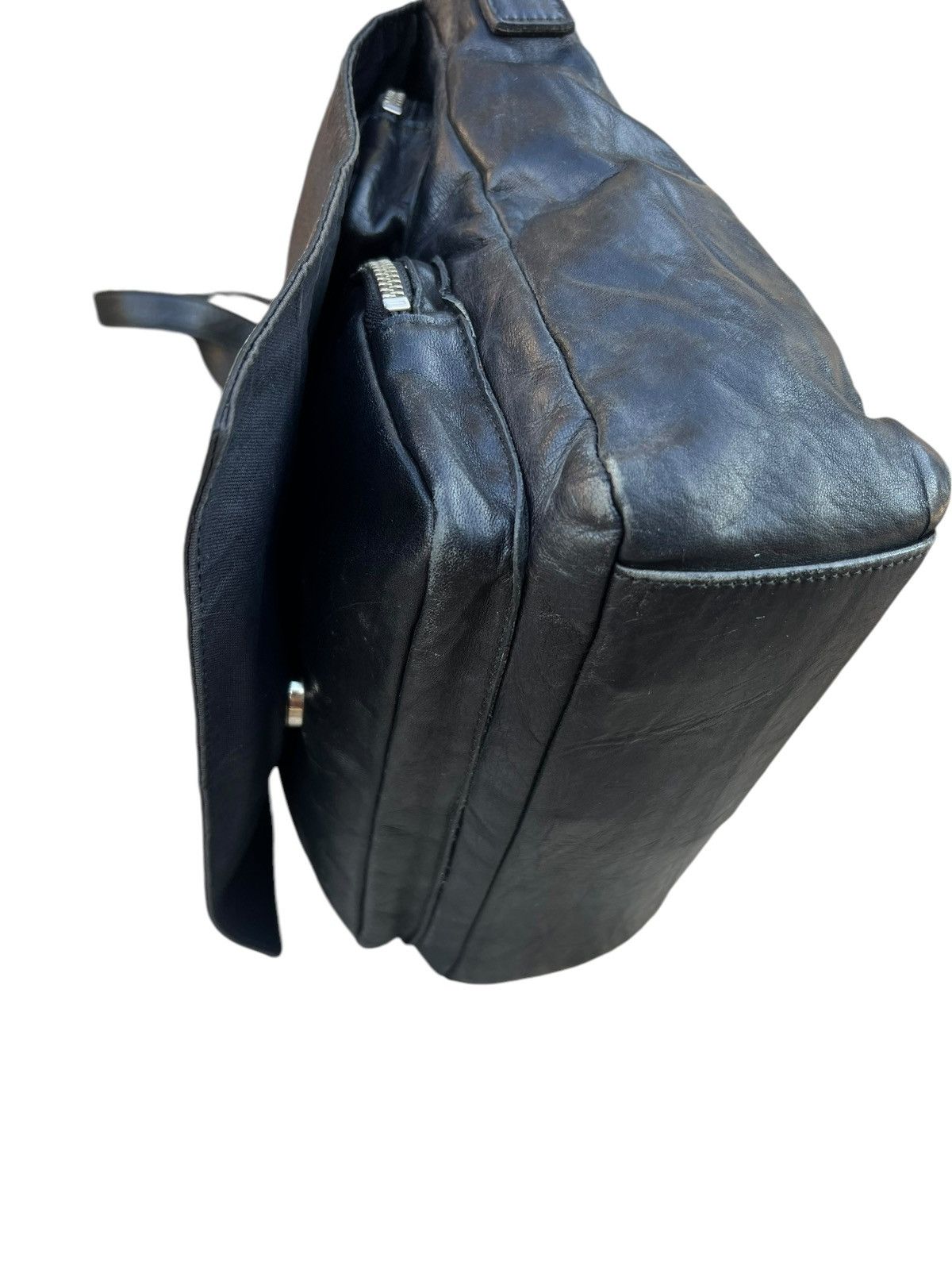 Japanese Brand × Leather Vintage pour deux ACCE. Japan Patina Leather Cargo Sling Bag Size ONE SIZE - 14 Thumbnail