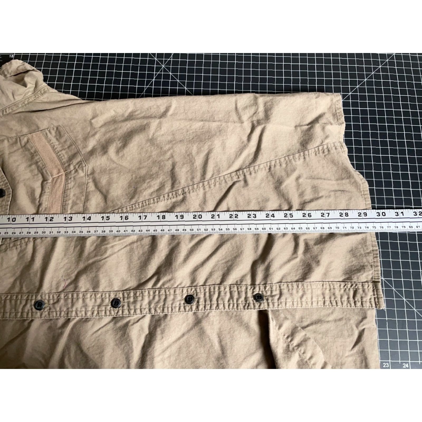 Vintage VINTAGE Girbaud Button-Up Shirt Men's 3XL Beige Short Sleeve Cotton Y2K Retro Size US XXL / EU 58 / 5 - 6 Thumbnail
