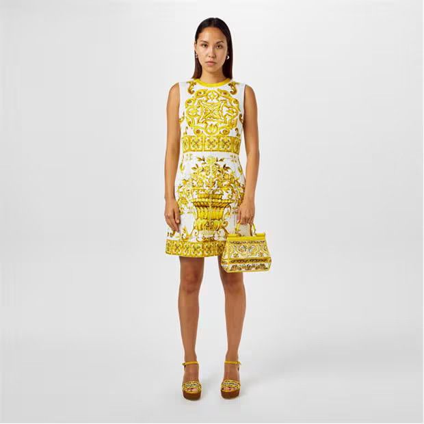 Dolce & Gabbana o1g2r1mq1024 Mini Dresses in White & Gold Size M / US 6-8 / IT 42-44 - 6 Thumbnail
