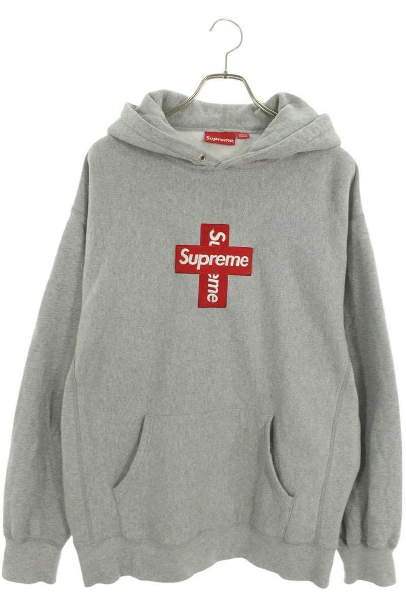 Supreme Supreme Cross Box Logo Hoodie (ash grey) | Grailed