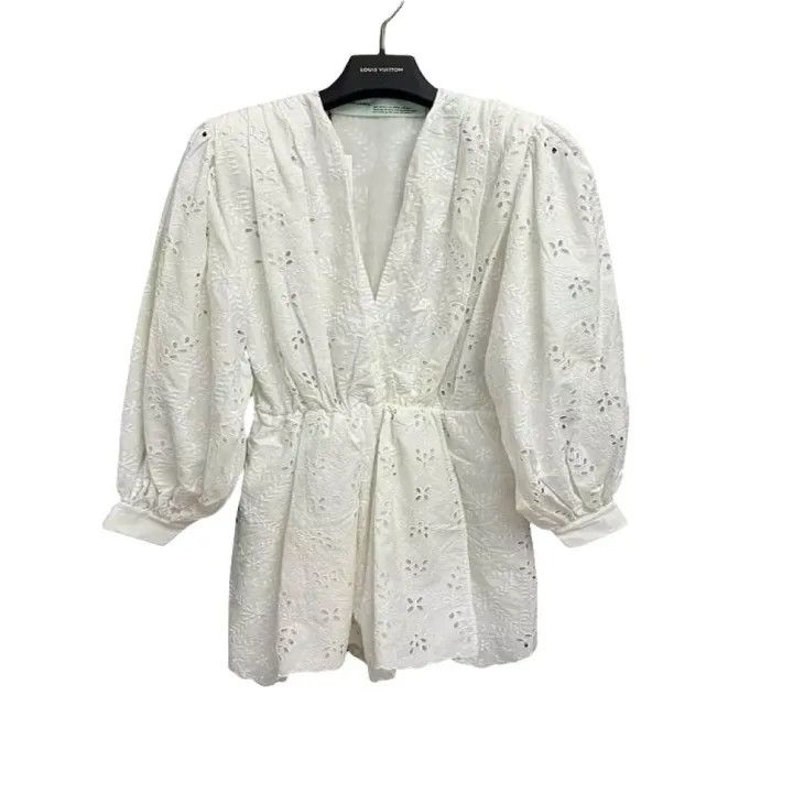 Off-White OFF-WHITE Hollow V-Neck Long Sleeve Dress 0079 Size M / US 6-8 / IT 42-44 - 1 Thumbnail