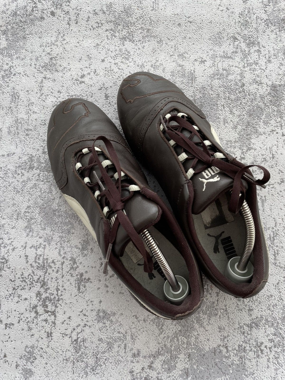 Puma Vintage Puma Racing Brown Leather Japanese Shoes Size US 6.5 / IT 36.5 - 5 Thumbnail