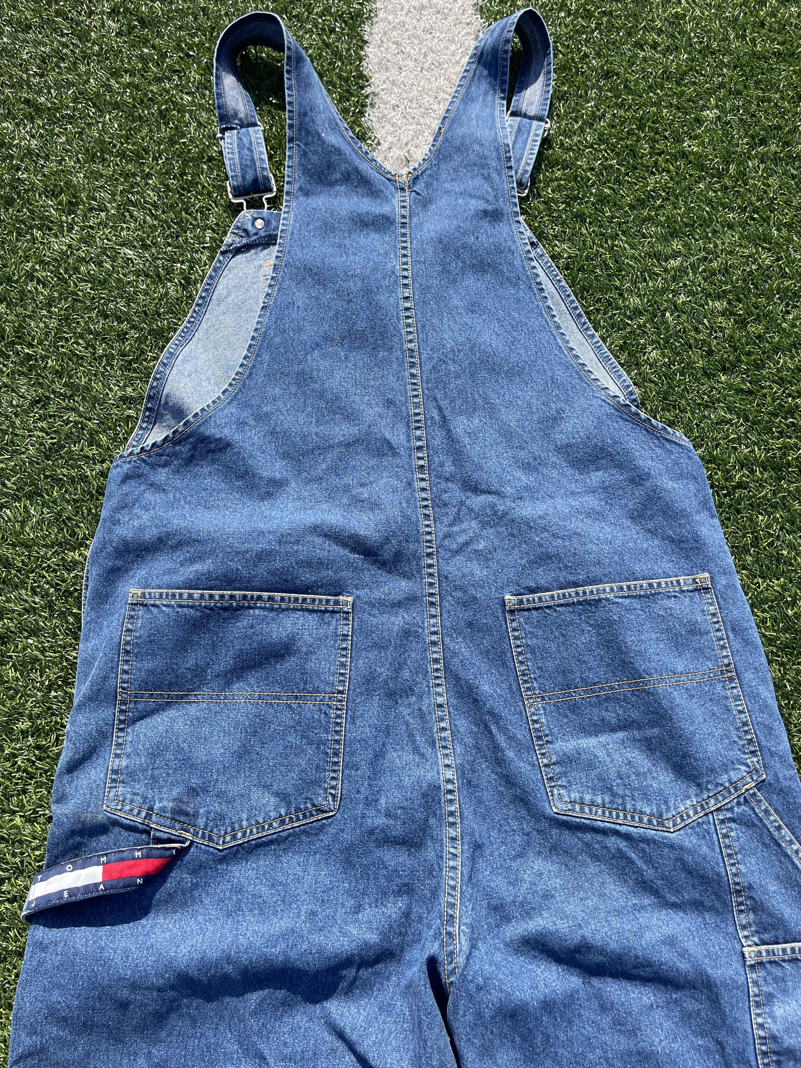 Tommy Hilfiger × Vintage Tommy Hilfiger Vintage 90's Hip Hop Rap Jeans Denim Overalls Size US 32 / EU 48 - 12 Thumbnail