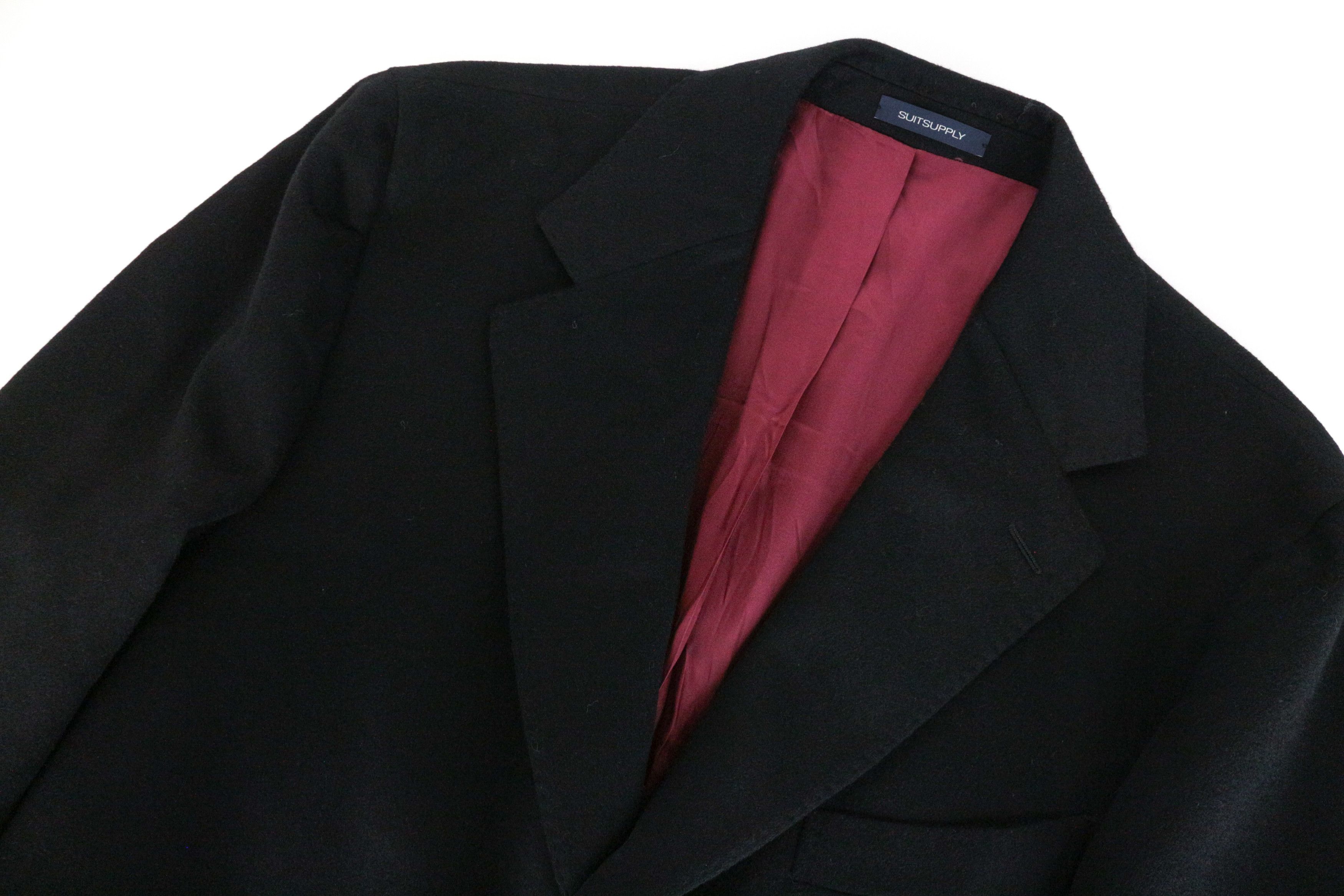 Suitsupply VICENZA UK48R Black Wool Coat 66883 Size US XXL / EU 58 / 5 - 4 Thumbnail