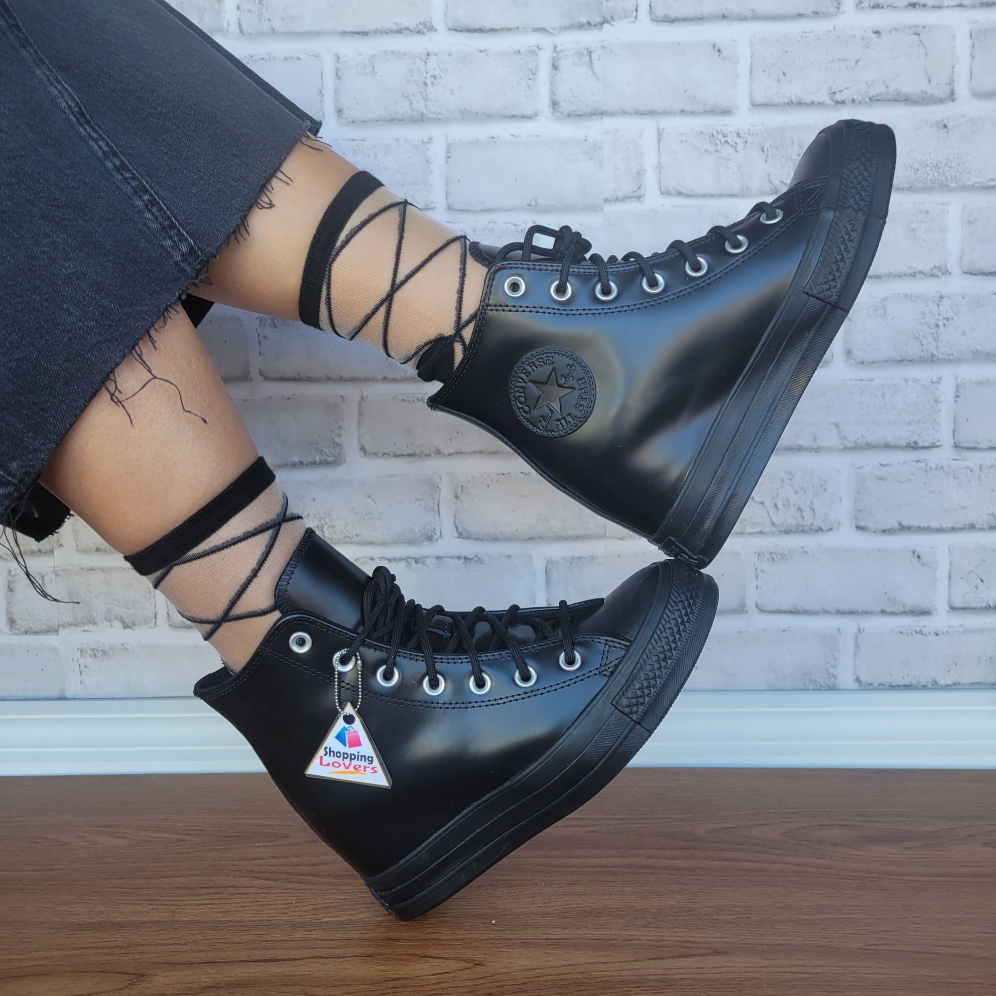 Converse ⭐Converse Chuck Taylor All Star Wedge Platform 7.5 Patent Le Size US 7.5 / IT 37.5 - 9 Thumbnail