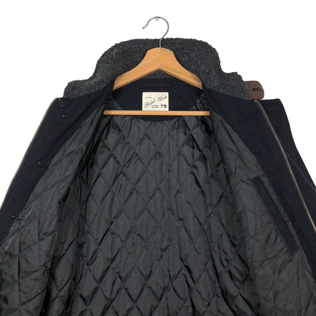 Japanese Brand 🔥Vintage Bomber Jacket Quilted Global Work Japan Size US M / EU 48-50 / 2 - 14 Thumbnail