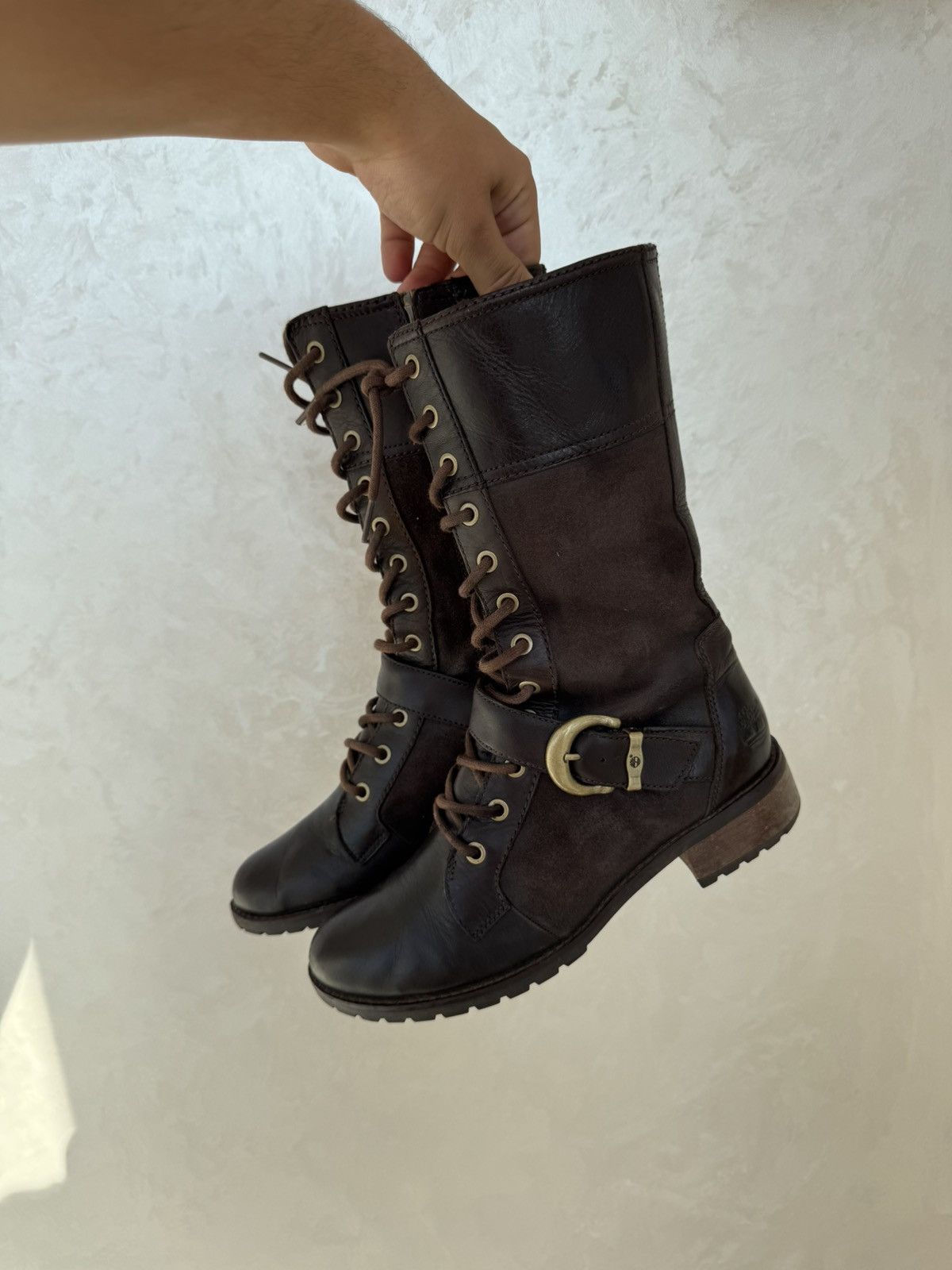 Timberland Vintage y2k Timberland Suede Racing Moto High Boots Size US 8.5 / IT 38.5 - 9 Thumbnail