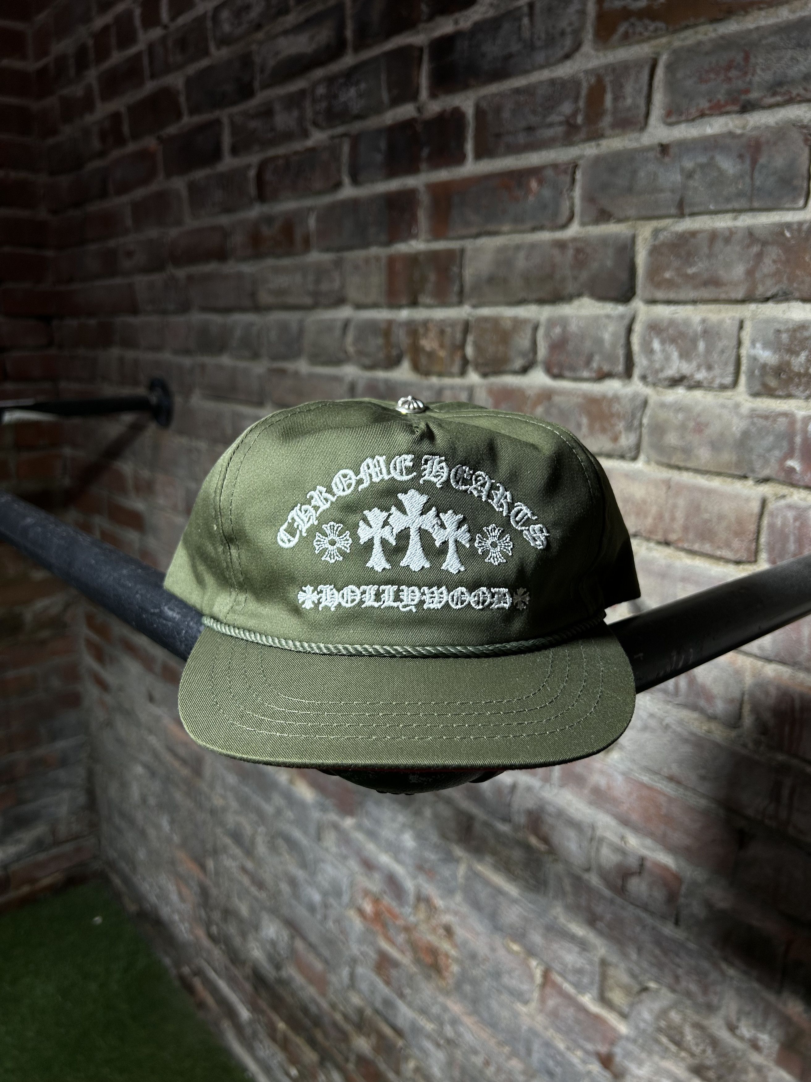 Chrome Hearts Gas station triple cross embroidered hat 'olive