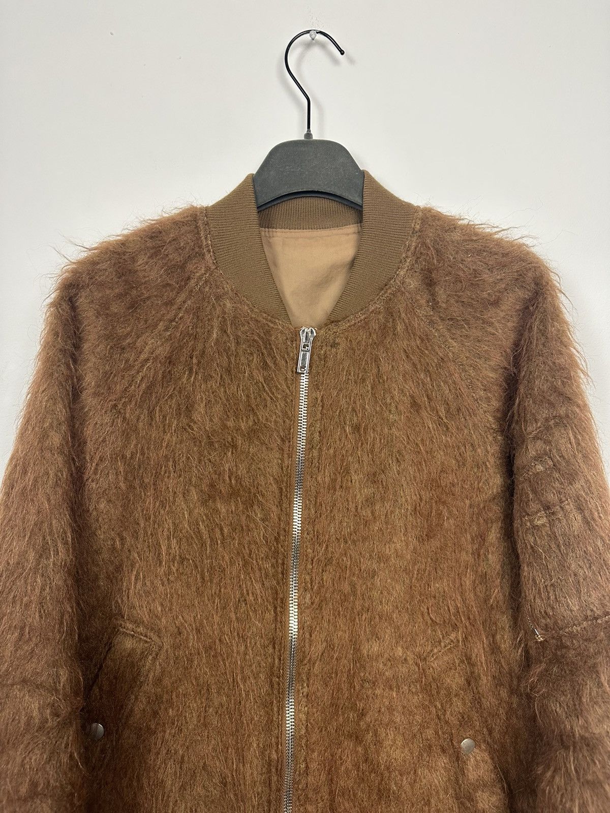 Rick Owens FW16 ‘MASTODON’ Fuzzy Mohair Bomber Size US M / EU 48-50 / 2 - 2 Thumbnail