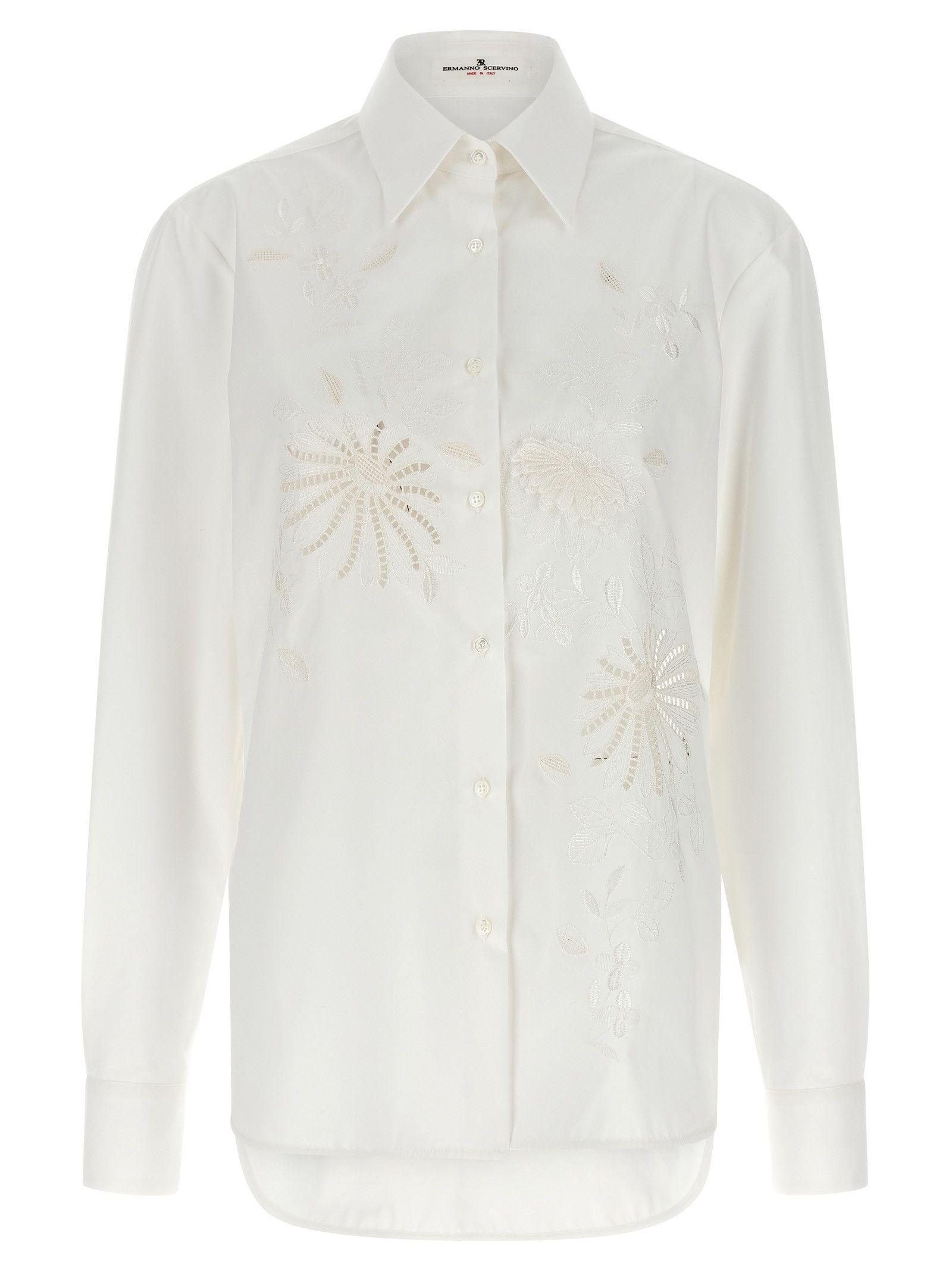 Ermanno Scervino Embroidery cotton shirt Size S / US 4 / IT 40 - 1 Thumbnail