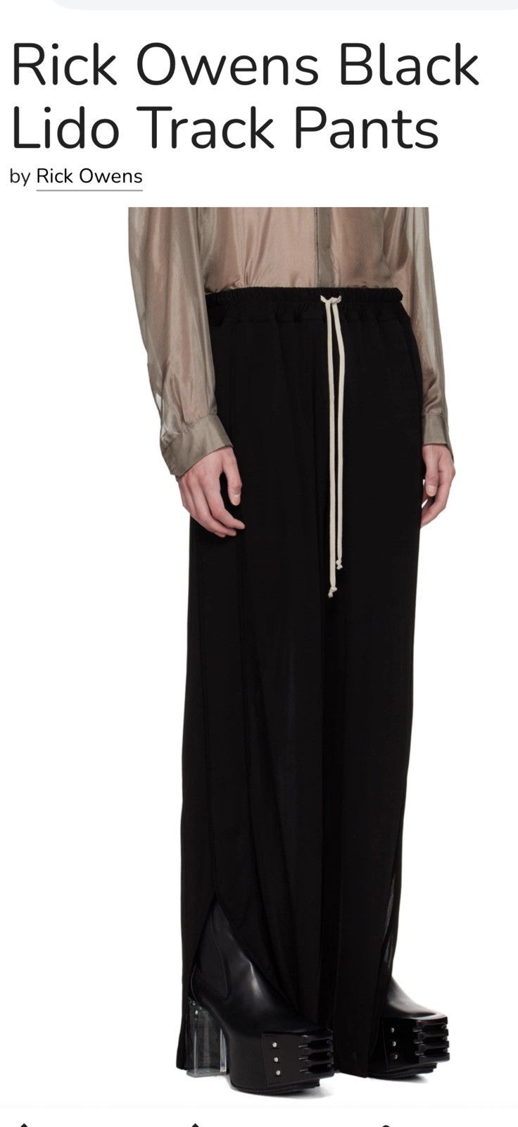 Rick Owens Rick Owens mens tech pants. 52/36. $1290 Size US 36 / EU 52 - 1 Thumbnail