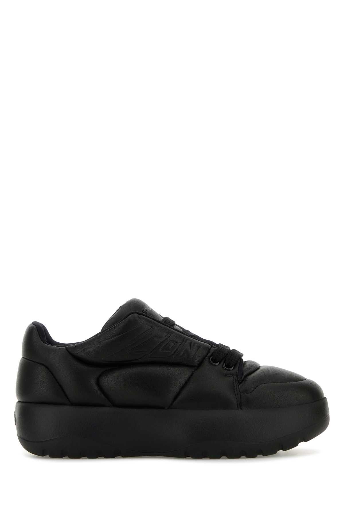 Dsquared2 Black Leather Puffer Sneakers Size US 9 / IT 39 - 1 Thumbnail