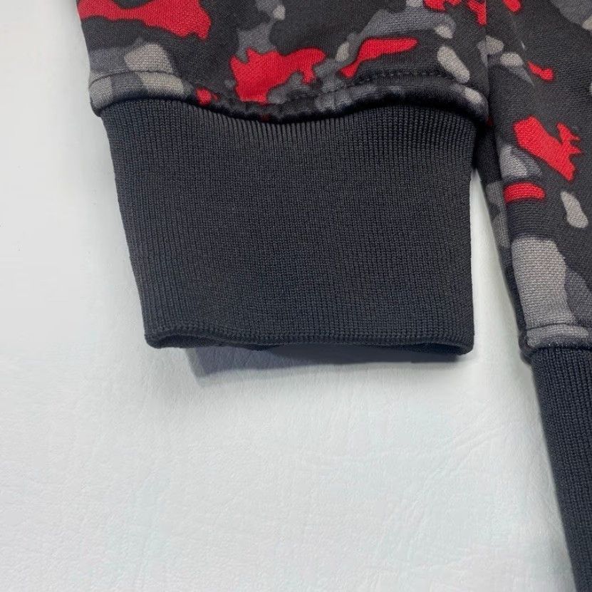 Vintage VINTAGE Eastbay Hoodie Sweatshirt Mens Medium Red/Black/Gray Camo Fleece Pullover 8502 Size US M / EU 48-50 / 2 - 3 Thumbnail
