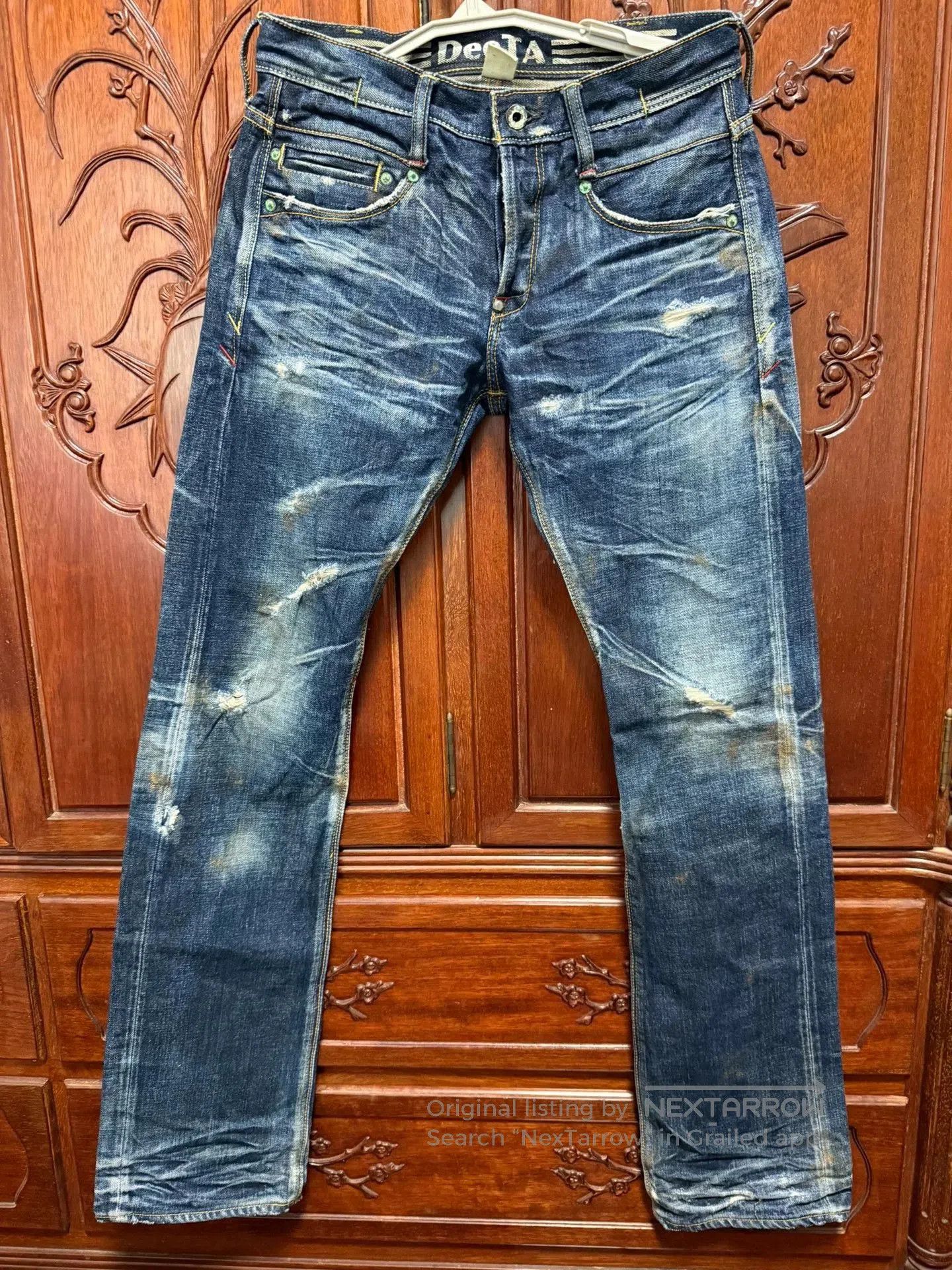Japanese Brand Men's Okayama Selvedge Straight Slim Jeans. Size US 30 / EU 46 - 1 Thumbnail