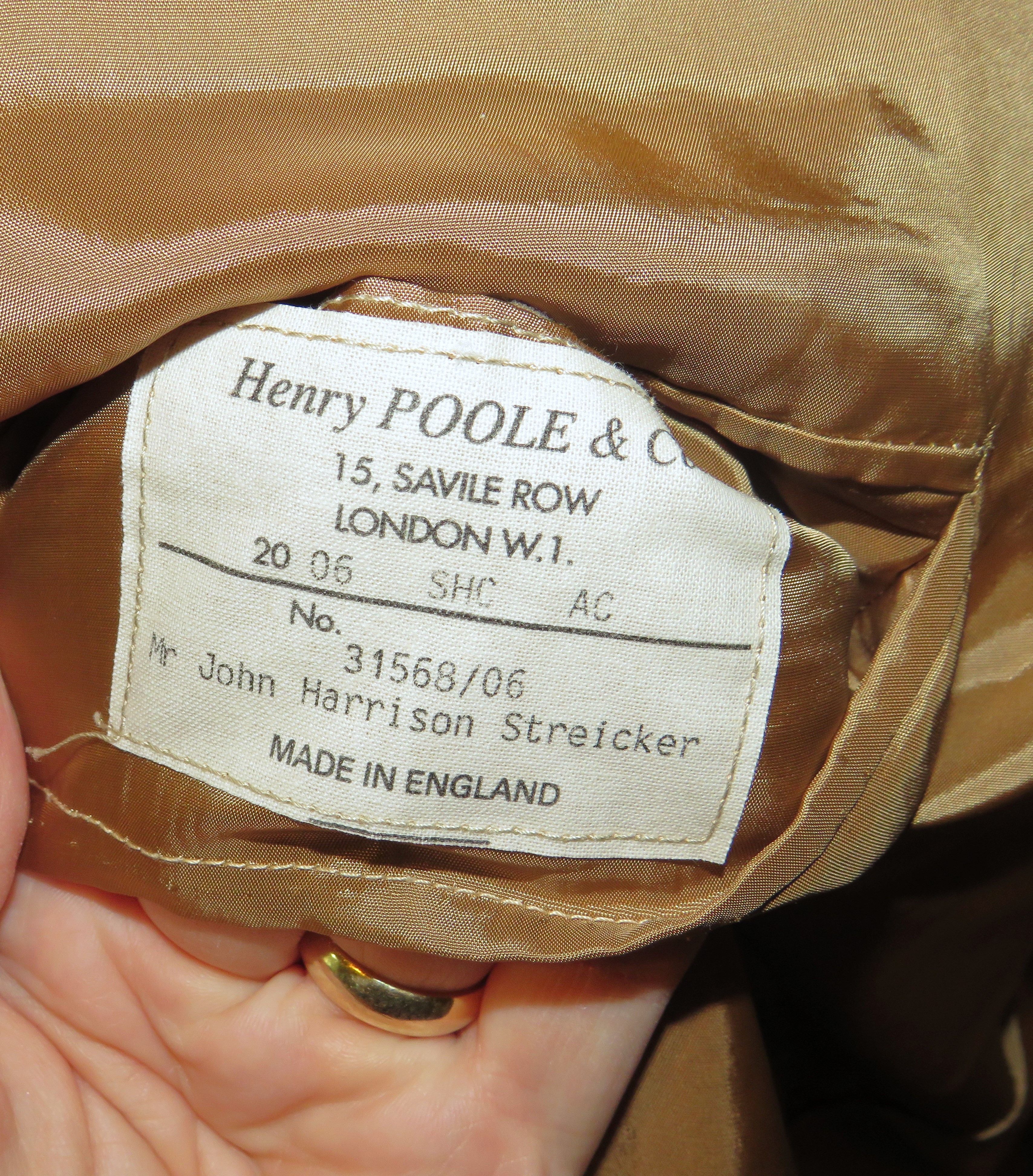 Henry Poole Bespoke Beige Hopsack Double Breasted Sport Coat 46R Size 46R - 17 Thumbnail
