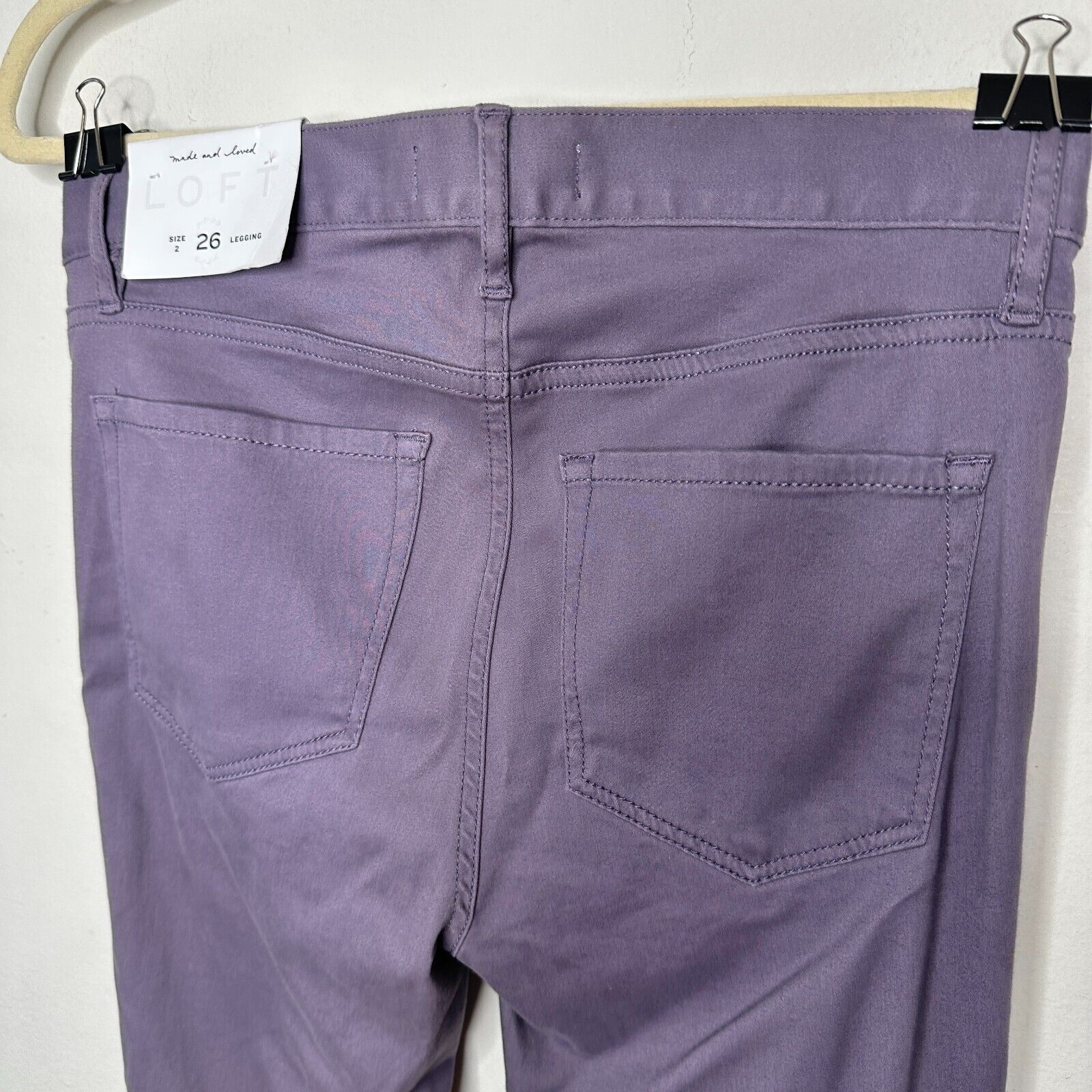 Loft NWT Loft Lilac Jeggings Mid-Rise Stretch Skinny Jeans 2 / 26 Size 30" / US 8 / IT 44 - 6 Thumbnail