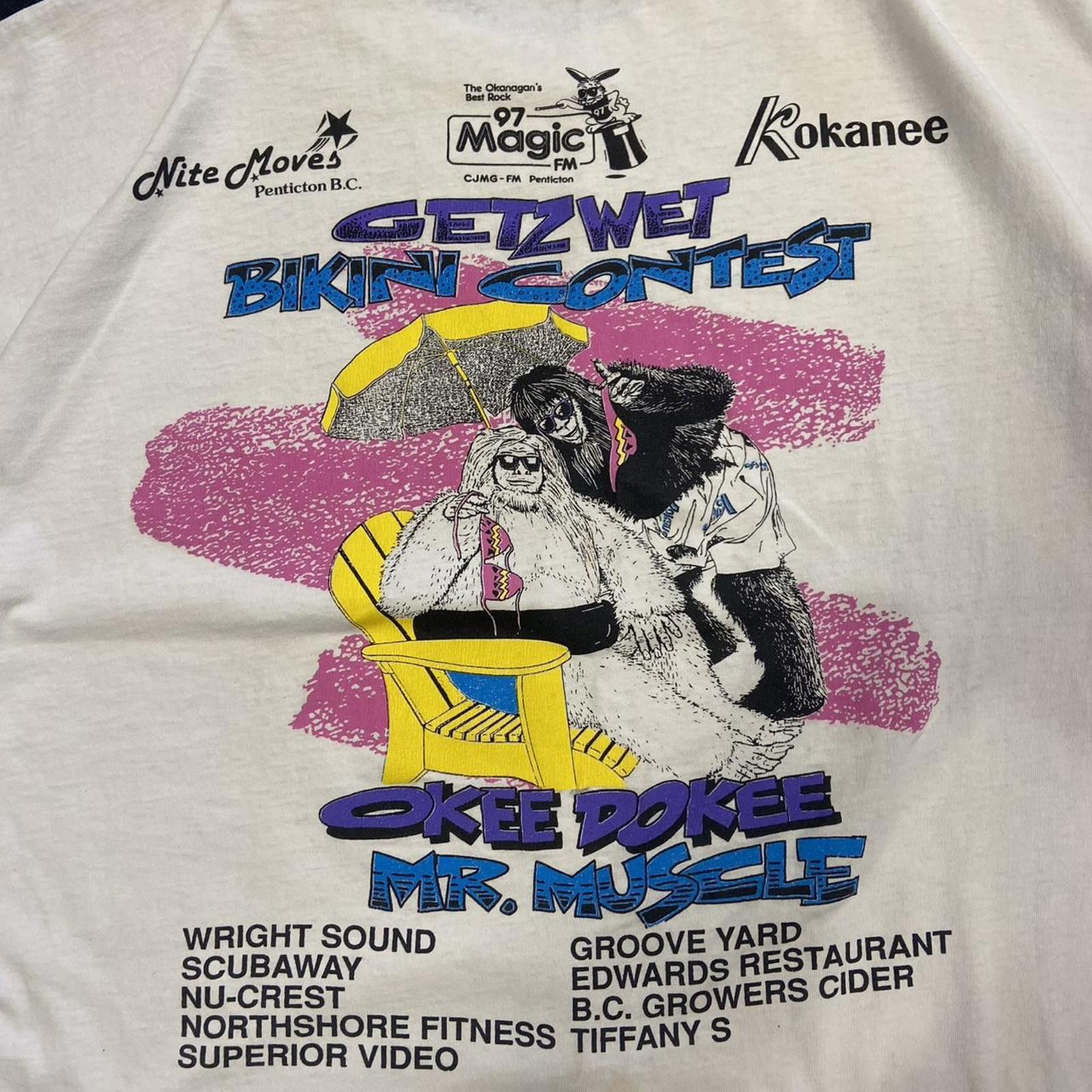 Vintage 90s Penticton Okanagan Sasquatch Bikini Competition Tee Size US XL / EU 56 / 4 - 3 Thumbnail