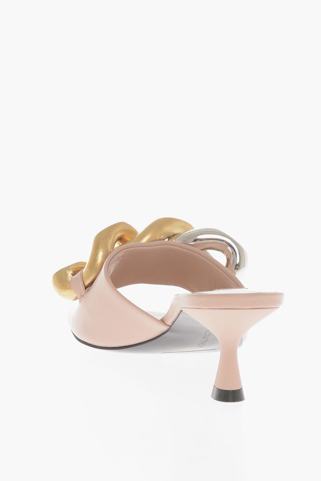 Stella McCartney og1mm0824 Vegan Leather Open Toe Mules With Chain in Pink Size US 7 / IT 37 - 3 Thumbnail
