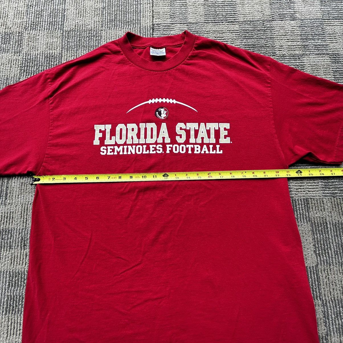 Vintage VTG Florida State Seminoles Football Red Spell-Out T-shirt Size US XL / EU 56 / 4 - 5 Thumbnail
