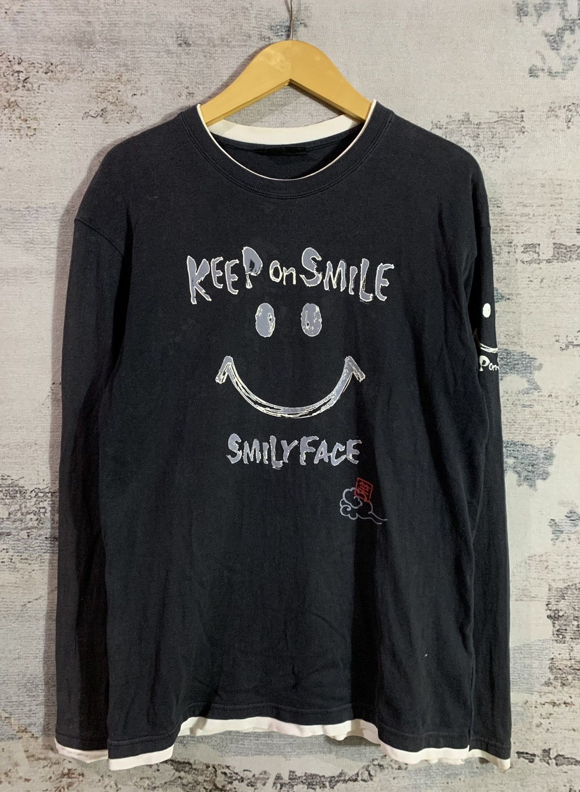 20471120 × Hysteric Glamour × Japanese Brand Double Layer Smily Face Long Sleeve Size US L / EU 52-54 / 3 - 1 Thumbnail