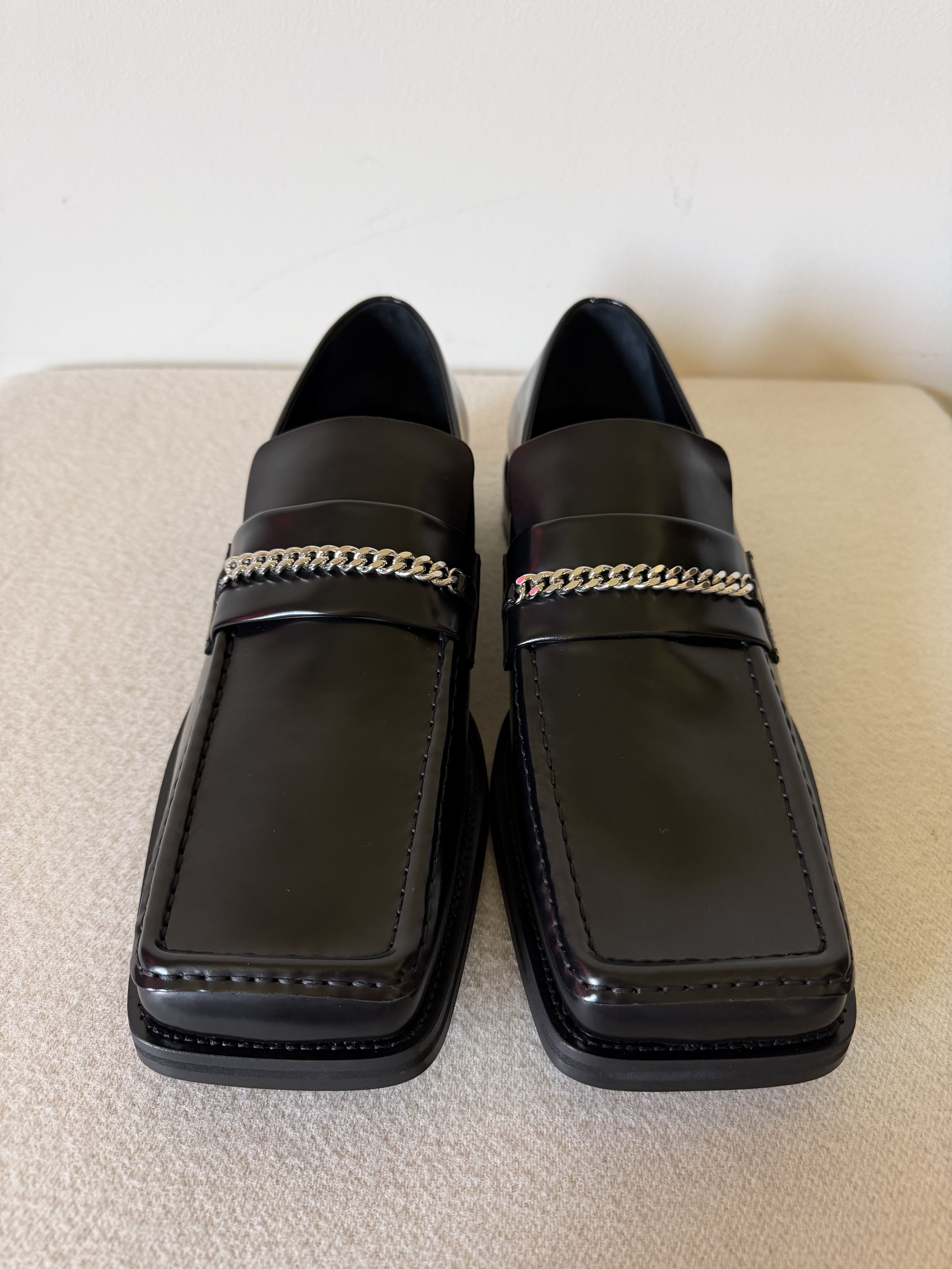 Martine Rose Martine Rose Square Toe Loafers in Black Leather Size US 8 / EU 41 - 4 Thumbnail