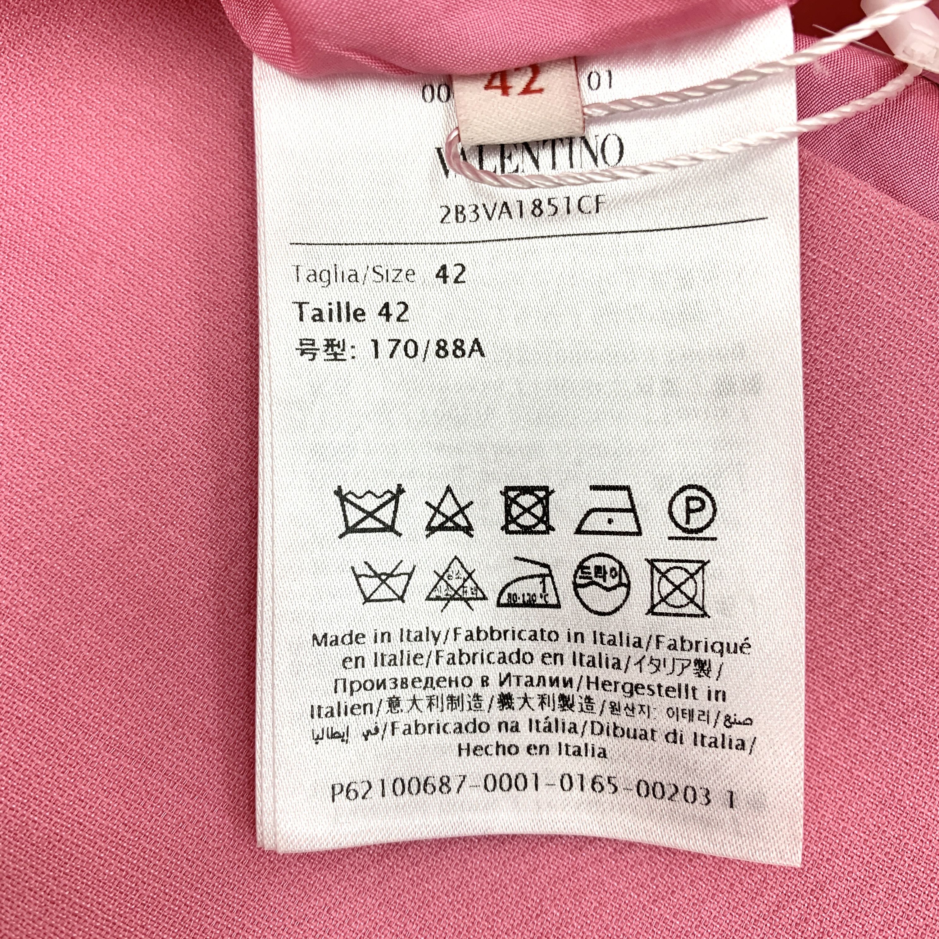 Valentino Valentino Pink Bow Short-Sleeve Dress (Size 42) Size M / US 6-8 / IT 42-44 - 2 Thumbnail