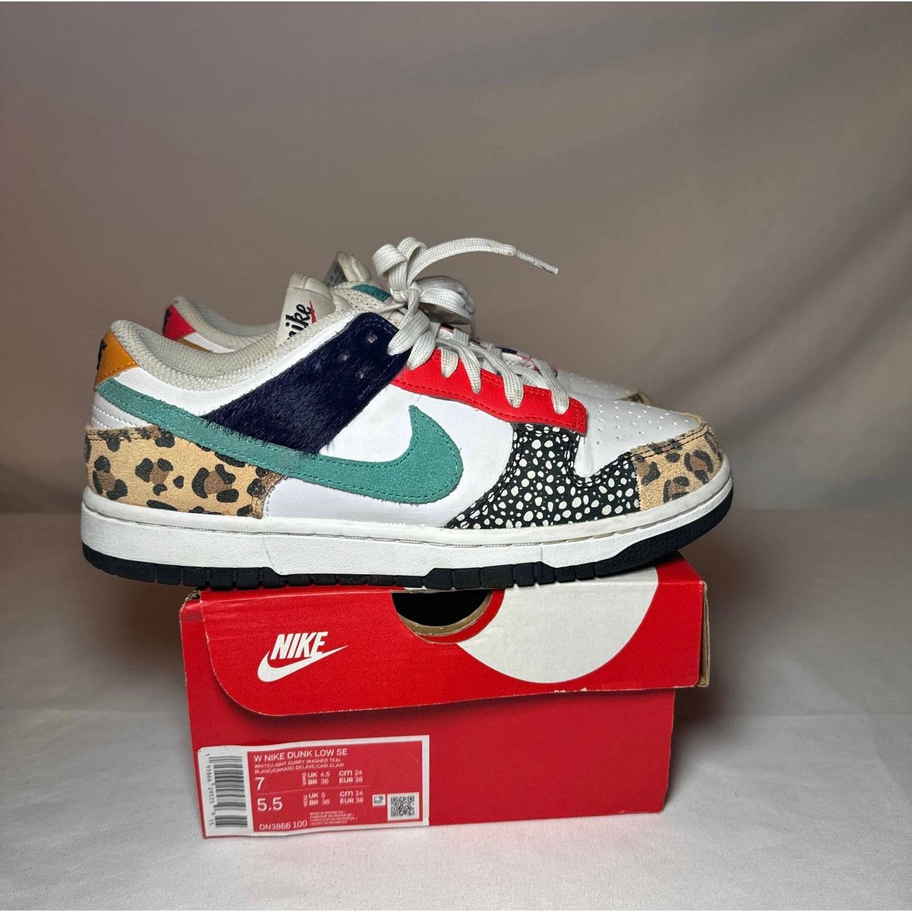 Jordan Brand × Nike Size 7 - Nike Wmns Dunk Low SE Safari Mix Women's Shoes Size US 7 / IT 37 - 1 Thumbnail