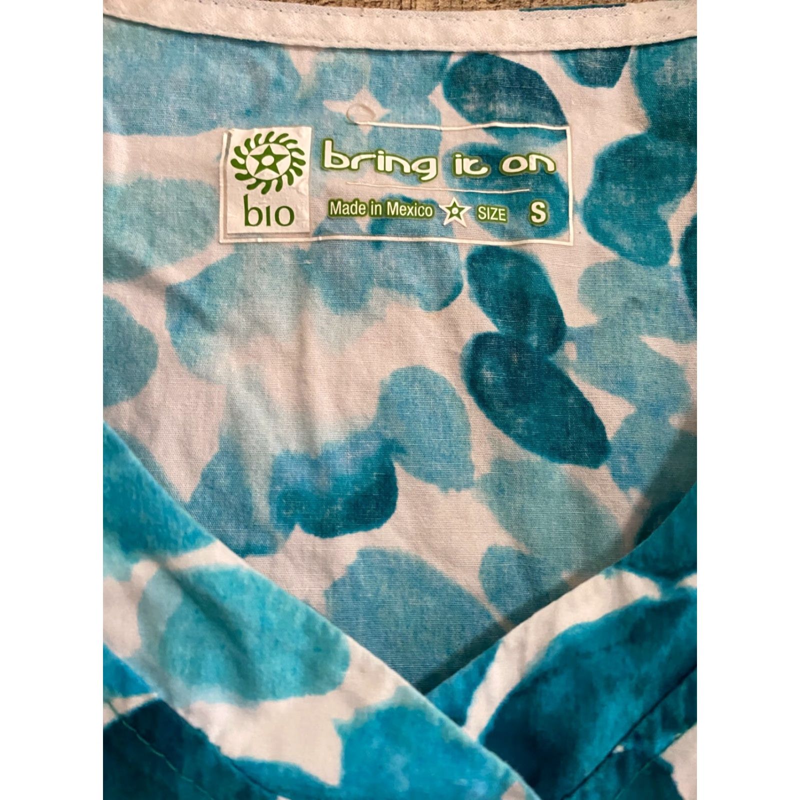 Kiton BIO BRING IT ON Scrub Top Women S Blue and white dots Patterned 100% Cotton Size US S / EU 44-46 / 1 - 2 Thumbnail
