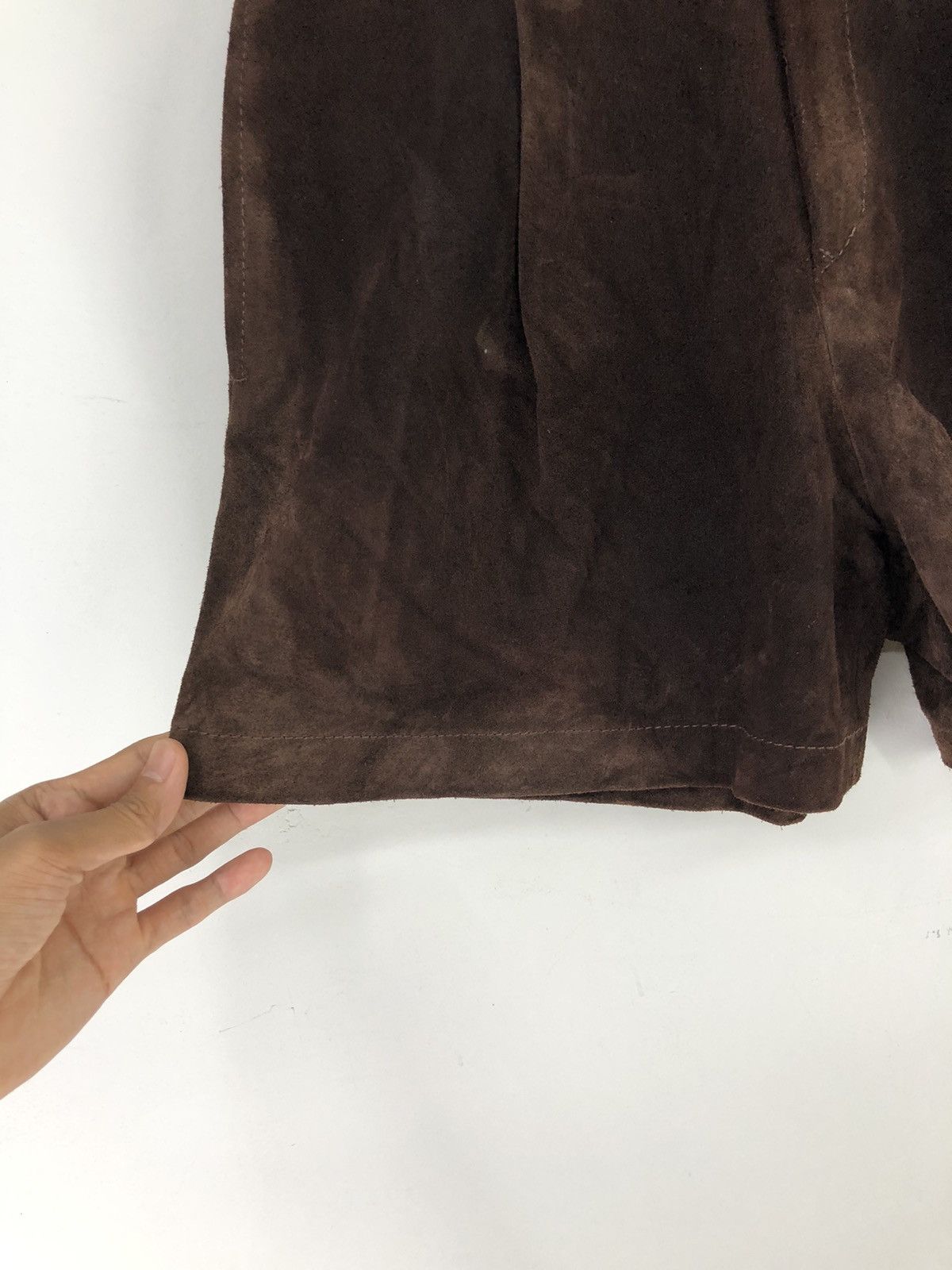 Leather Vintage Cow Leather Short Pants Size 23" - 10 Thumbnail