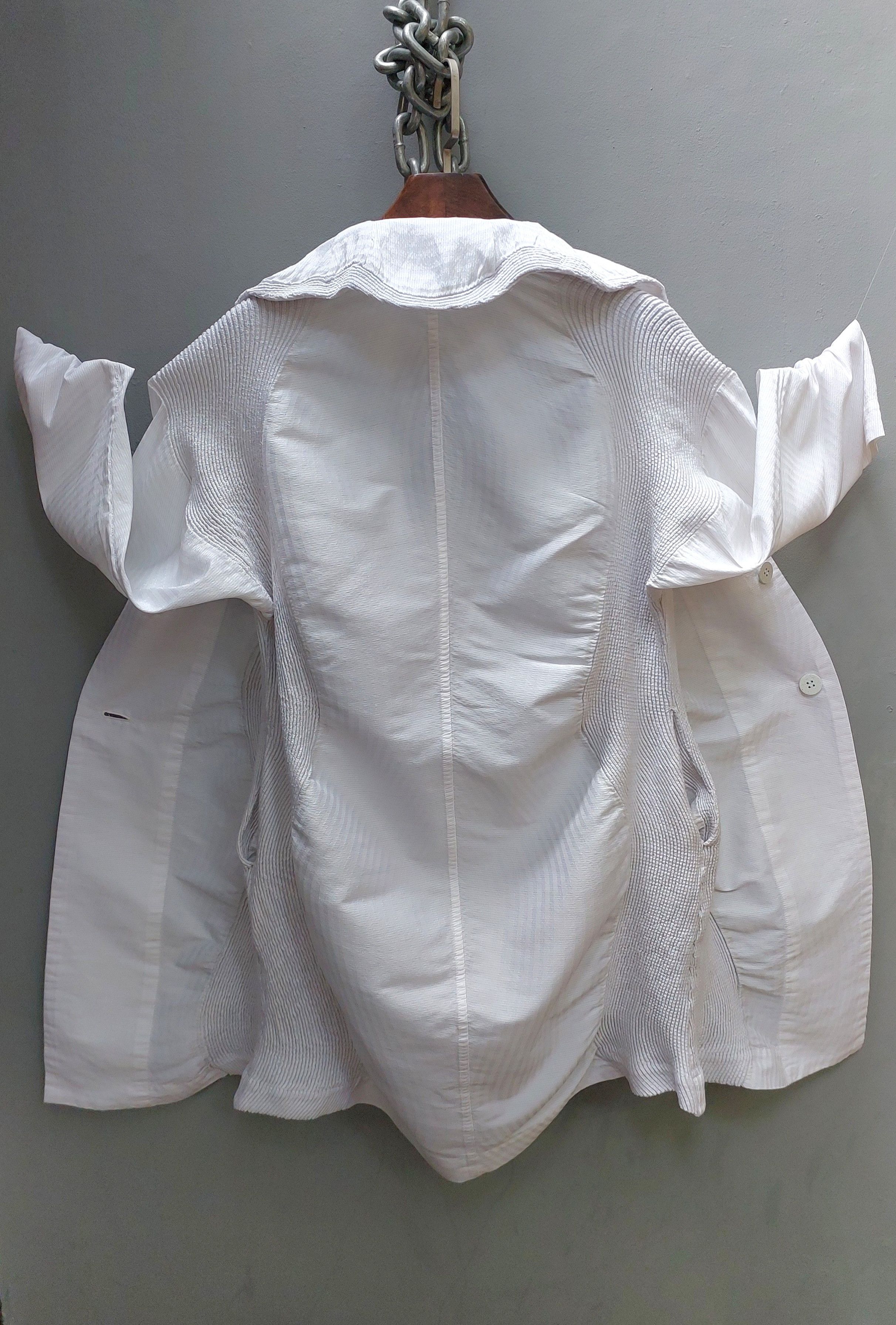 Issey Miyake Issey Miyake White Long Coat Size XS / US 0-2 / IT 36-38 - 13 Thumbnail