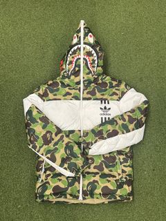 Bape x adidas store id96 down jacket