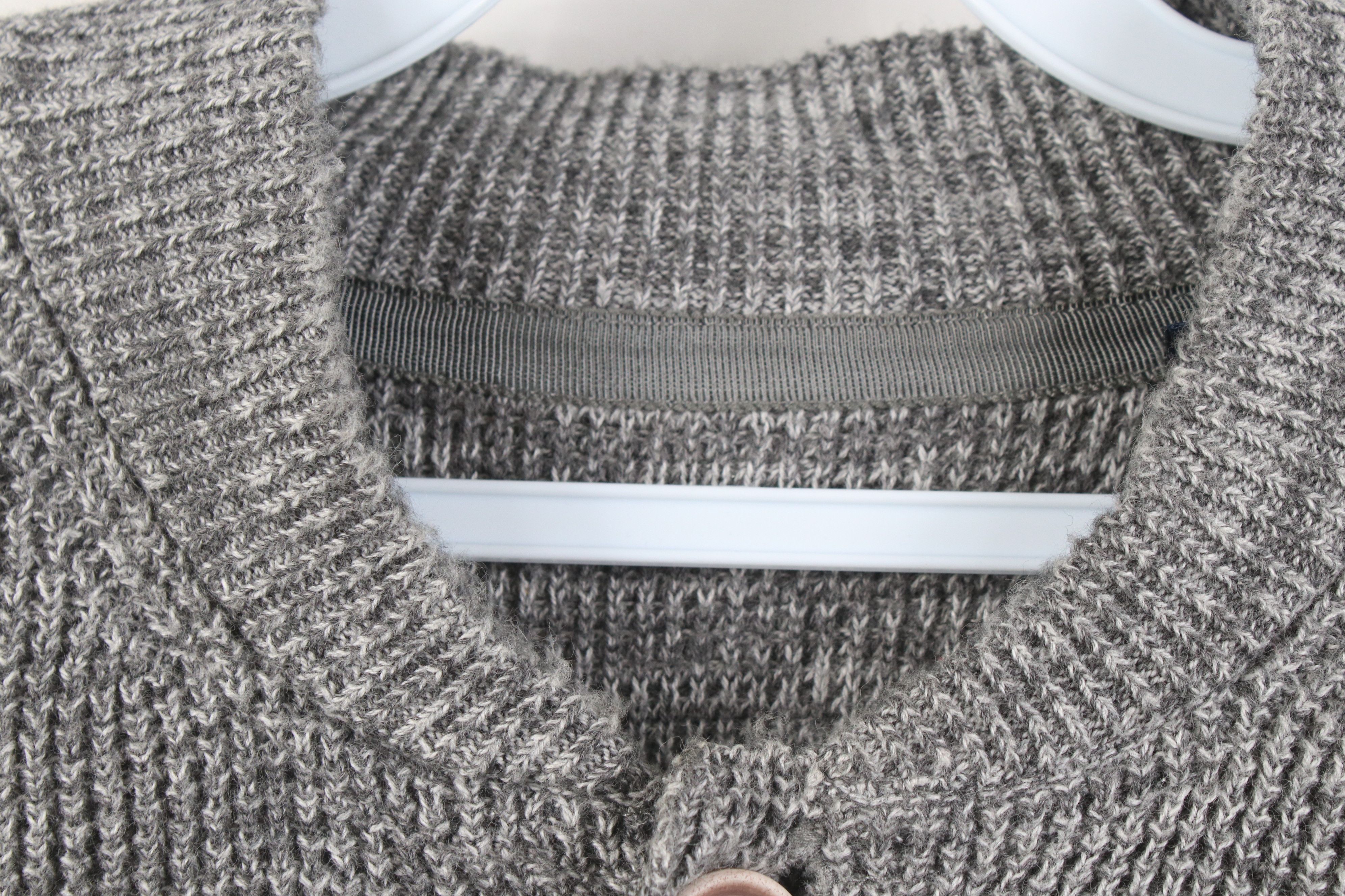Vintage Vintage 90s Y2K Streetwear Ribbed Knit Henley Sweater Gray Size US XL / EU 56 / 4 - 5 Thumbnail