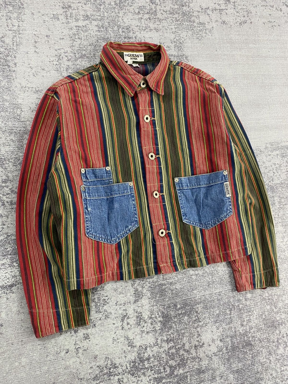 Vintage vintage guess stripe jackets Size S / US 4 / IT 40 - 15 Thumbnail