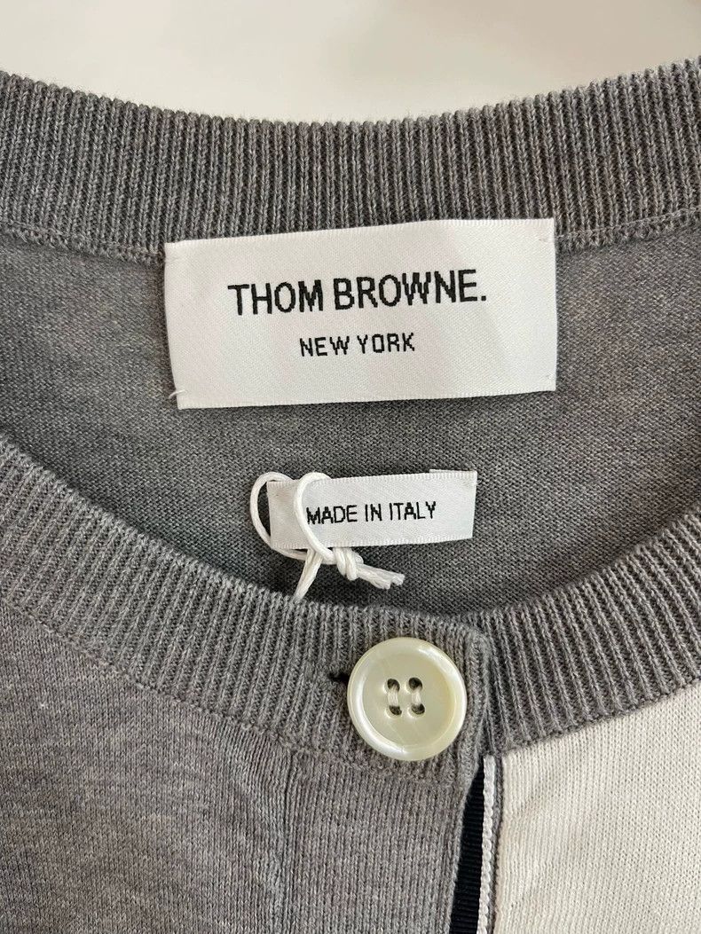Thom Browne Thom Browne size1 Gray and white striped dog walking man kn Size US S / EU 44-46 / 1 - 7 Thumbnail