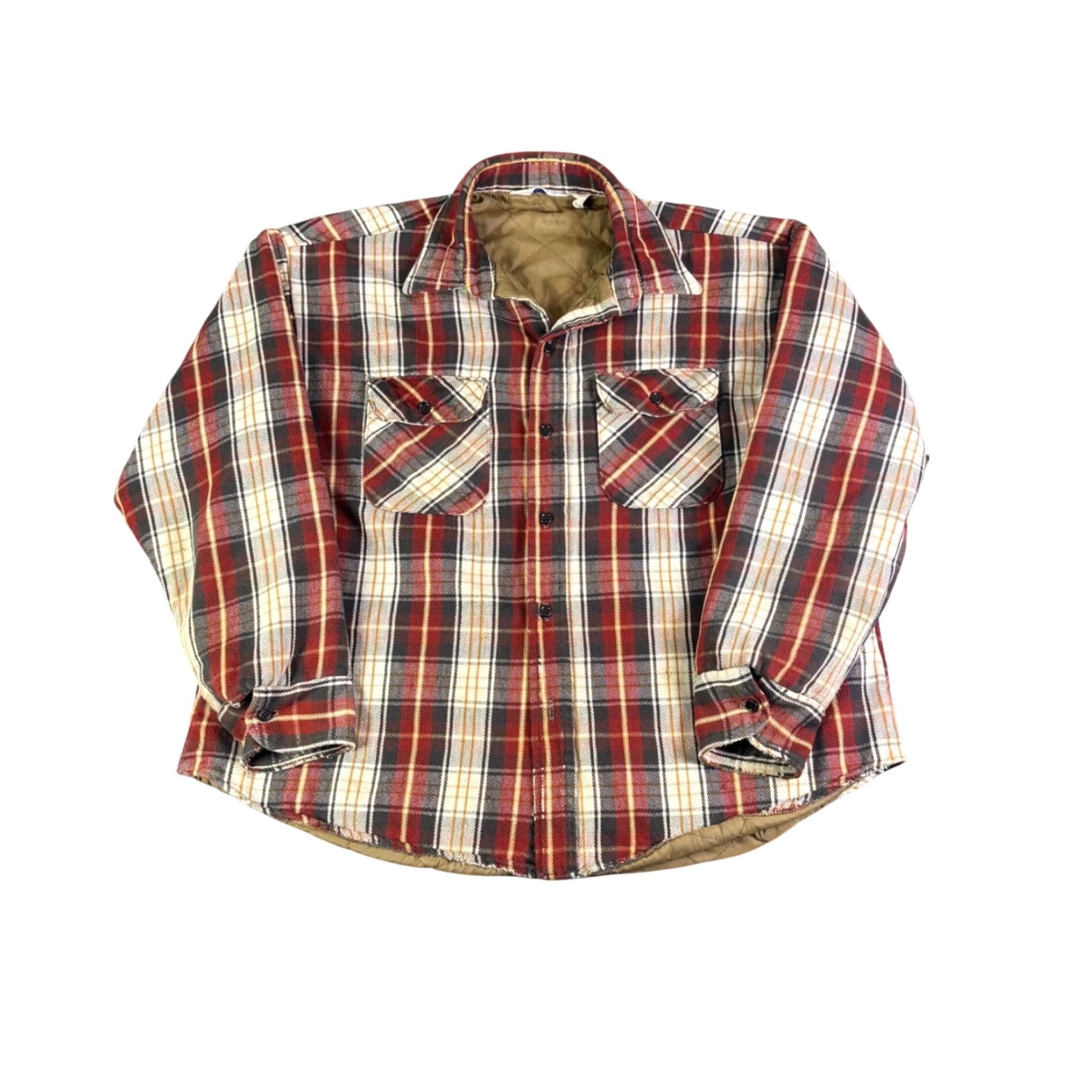 Vintage Five Brothers Men's 2XL Quilted Flannel Lined Plaid Shirt Jacket Warm Workwear Size US XXL / EU 58 / 5 - 2 Thumbnail