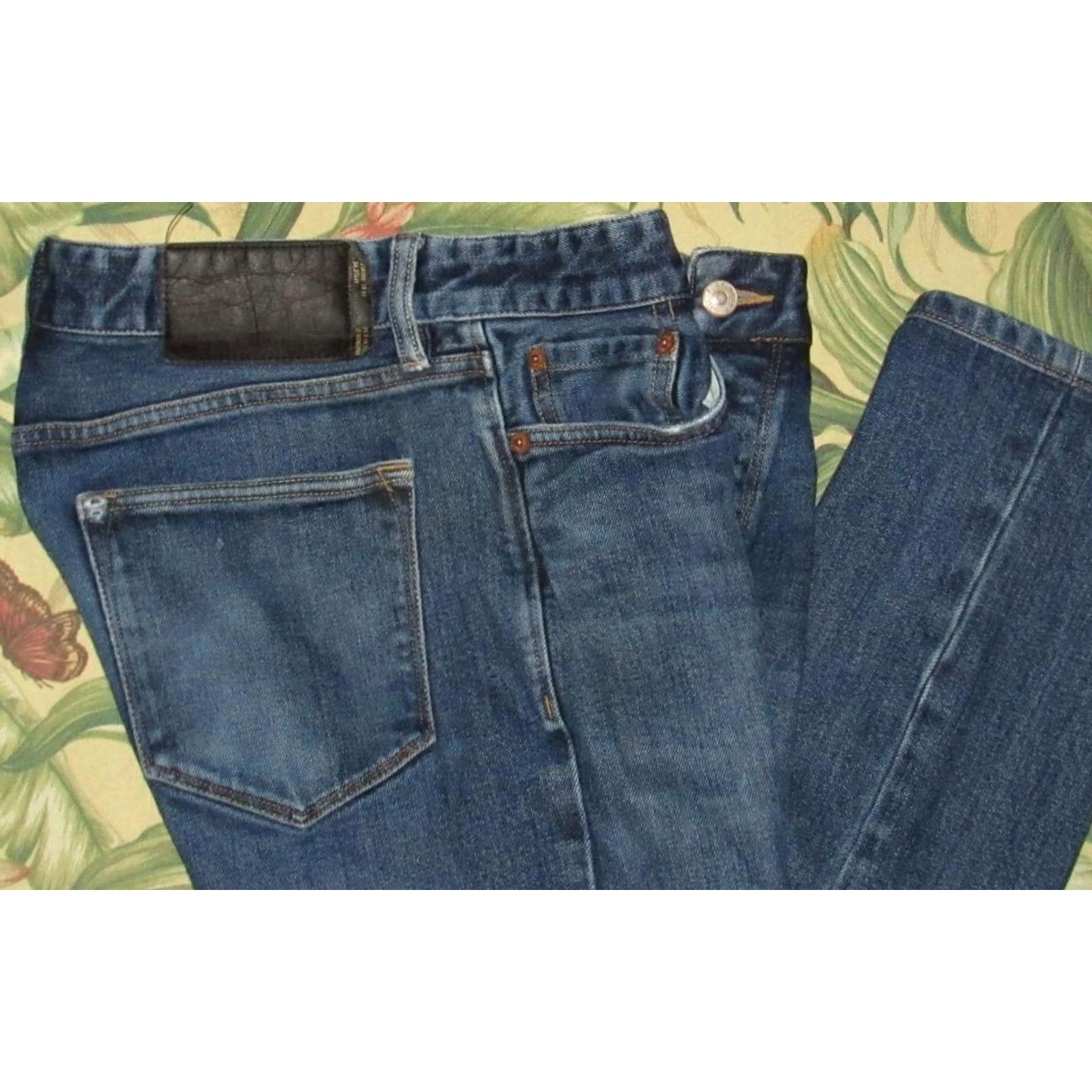 Buck Mason BUCK MASON Maverick Slim Double Dipped Denim Jeans 31 x 30 Mens Blue Size US 31 - 2 Thumbnail