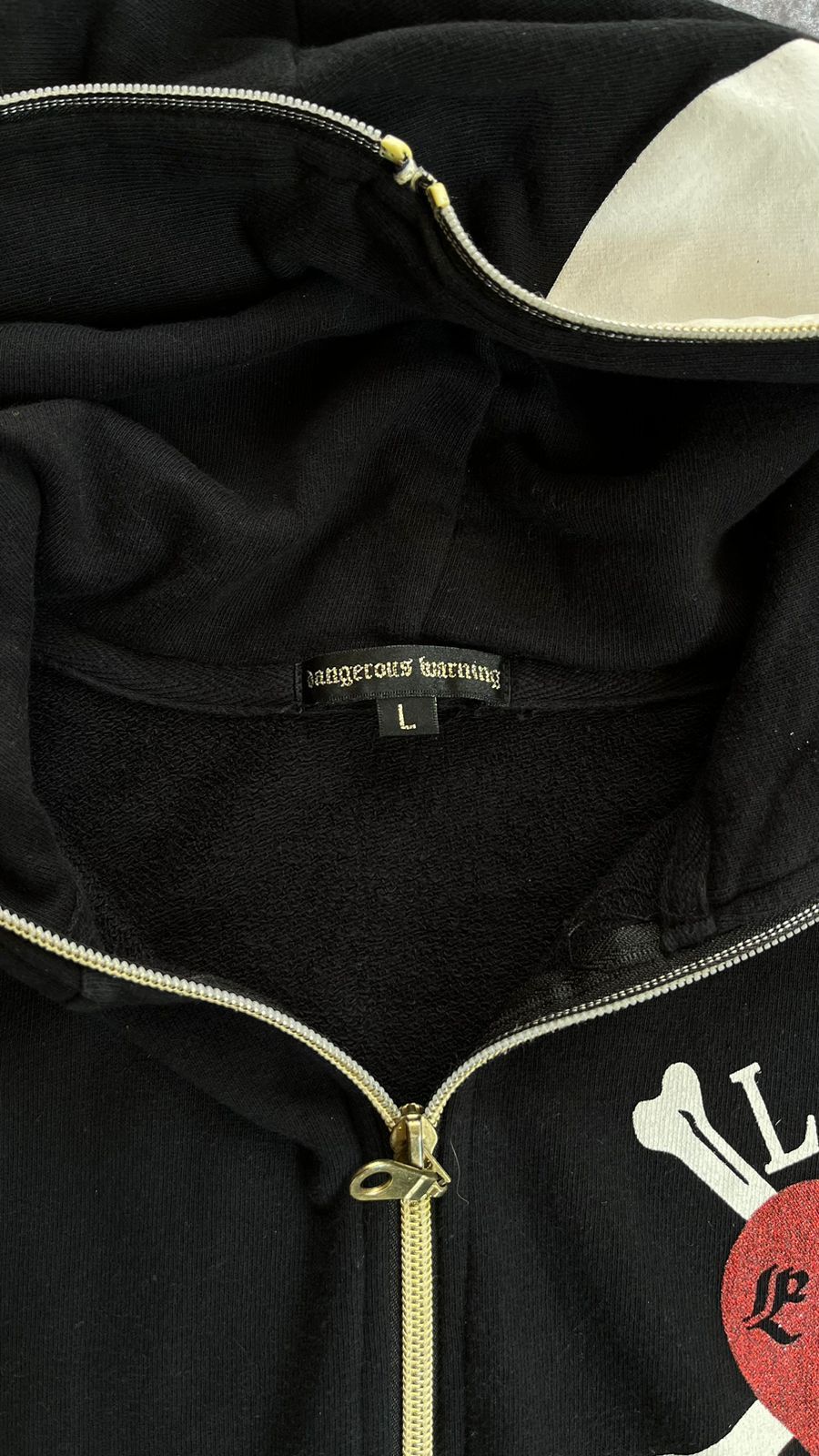 If Six Was Nine Dangerous Warning Skeleton Zip Hoodie Size US L / EU 52-54 / 3 - 3 Thumbnail