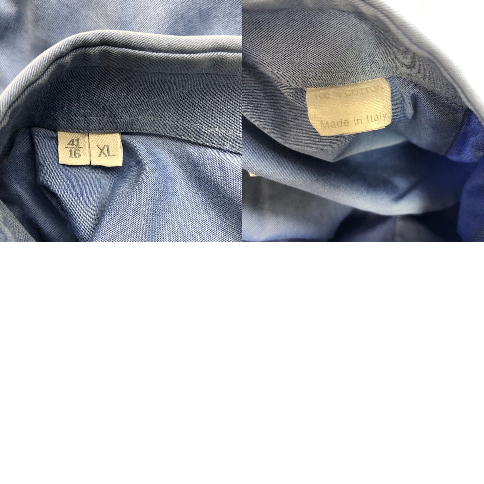 Ermenegildo Zegna Ermenegildo Zegna Button-Down Dress Shirt Mens XL Long Sleeve Blue Size 46R - 8 Thumbnail