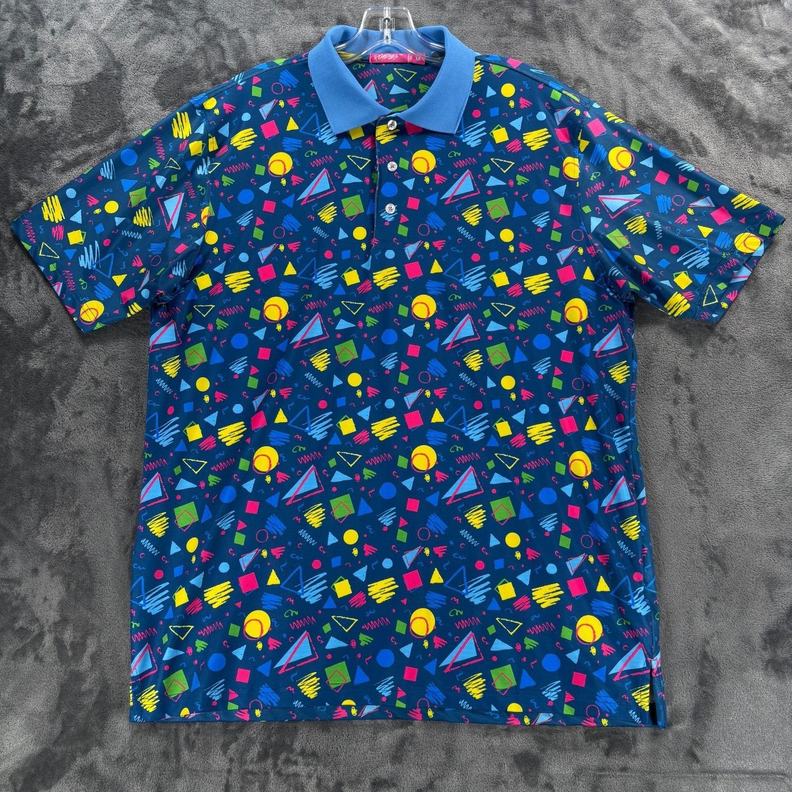 Other Roadies Polo Shirts Lot of 2 Men M Retro 80s 90s Print Golf Size US M / EU 48-50 / 2 - 2 Thumbnail