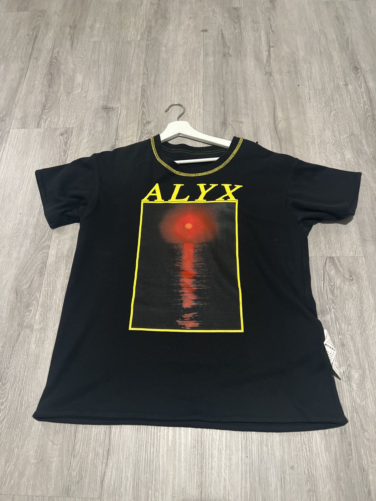 image of Alyx Reversible Black Red Sun T Shirt, Men's (Size Large)