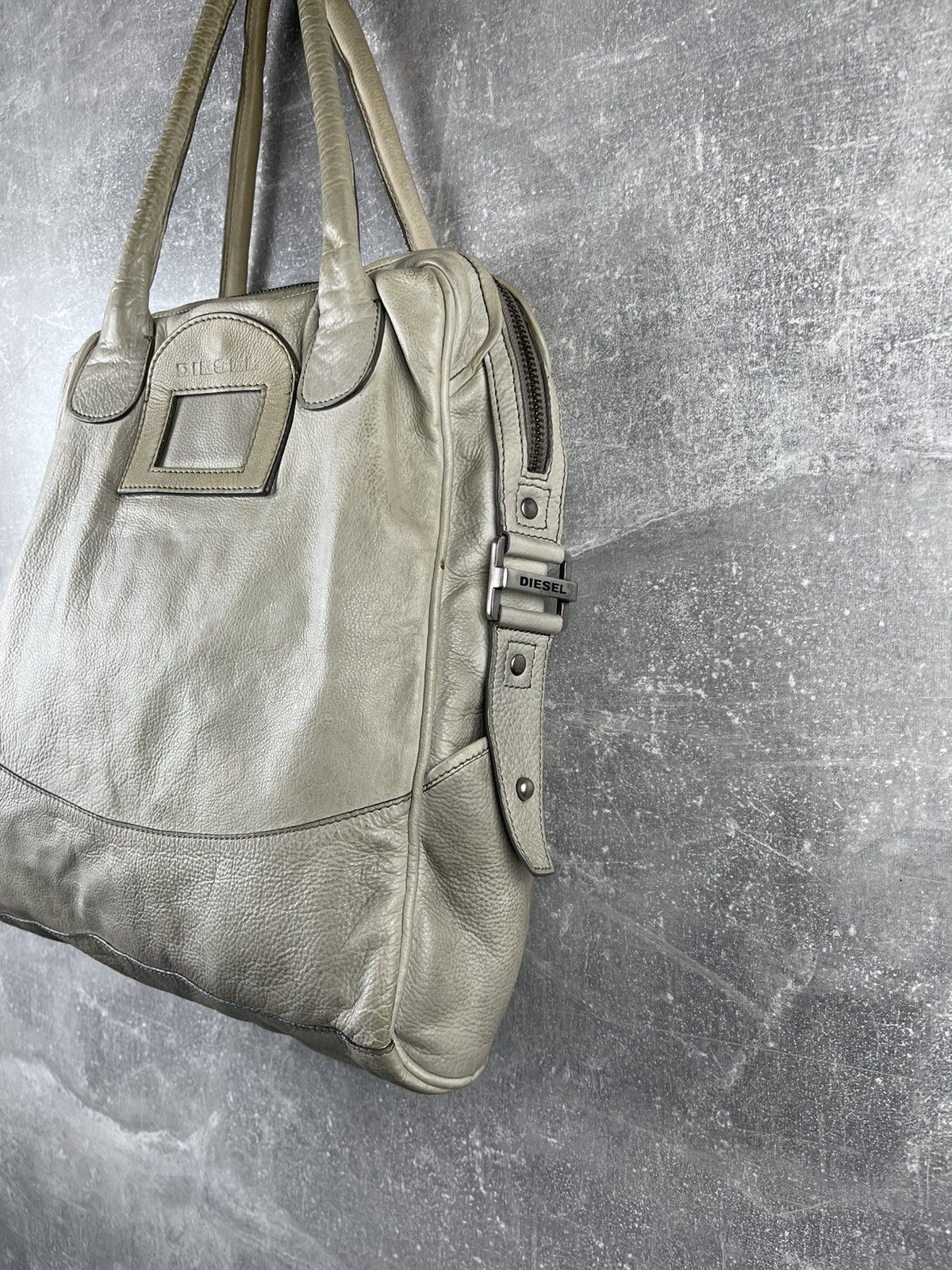 Diesel × Vintage Diesel Avant Garde Archives Y2K Leather White Tote Bag Size ONE SIZE - 3 Thumbnail
