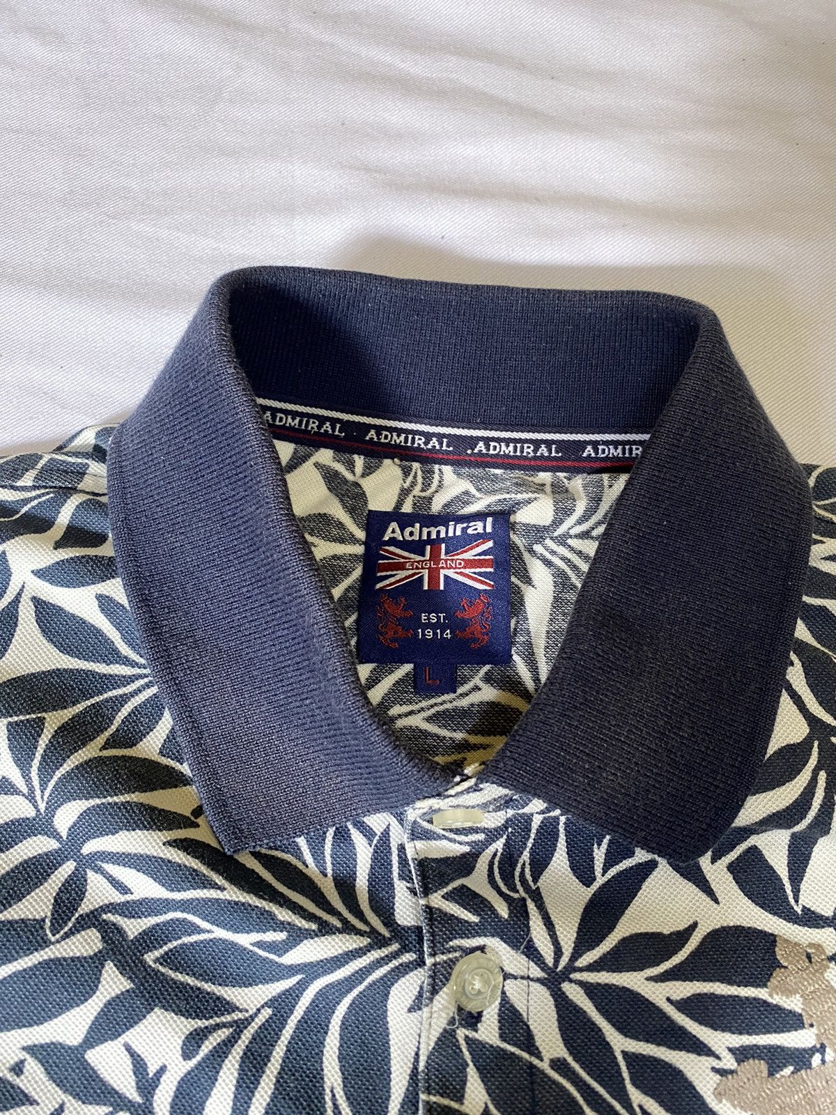 Japanese Brand Thrift Admiral England Polos Tshirt Size US L / EU 52-54 / 3 - 3 Thumbnail