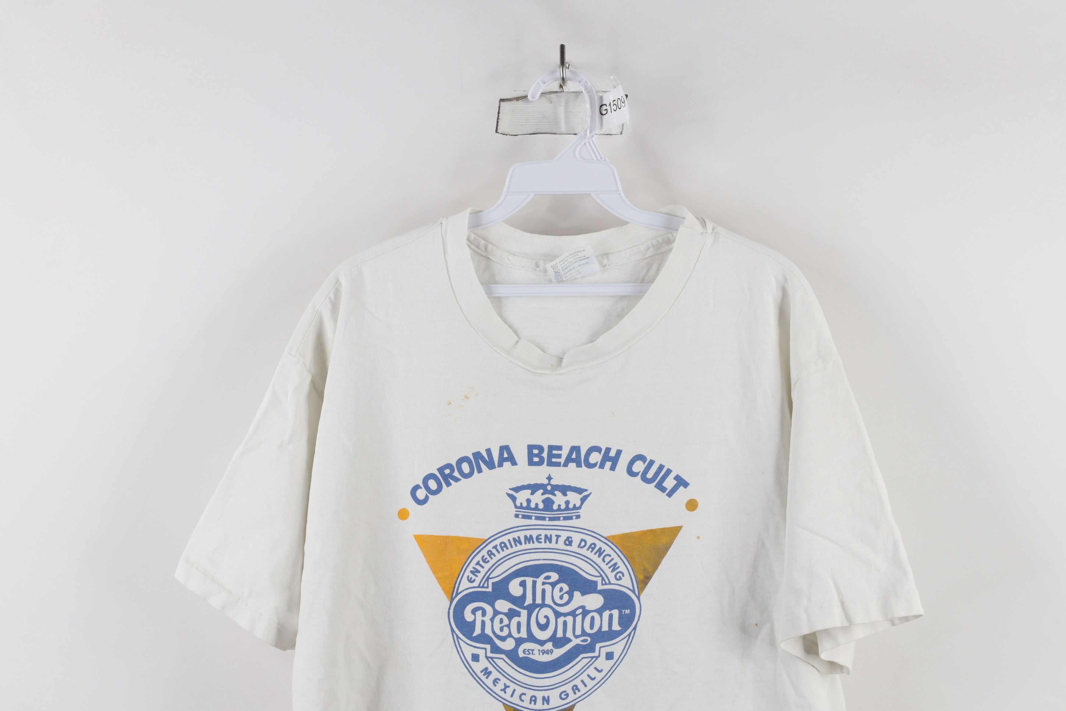 Vintage Vintage 80s Onion Mexican Grill Corona Beach Cult T-Shirt Size US XL / EU 56 / 4 - 2 Thumbnail