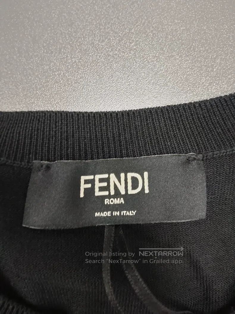 Fendi Fendi Classic Logo Round Neck Sweatshirt - Black Size US M / EU 48-50 / 2 - 2 Thumbnail