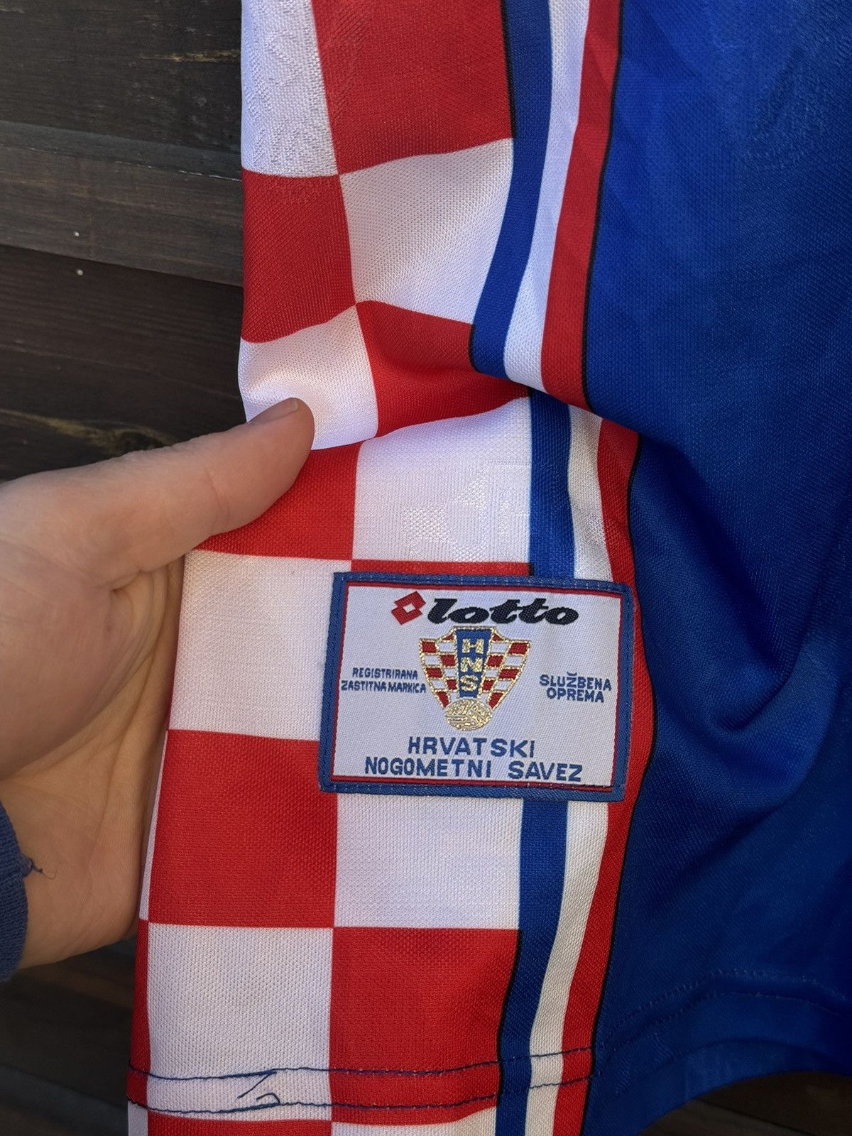 Lotto Sport 1998 Lotto Croatia #9 Suker vintage rare soccer jersey Size US M / EU 48-50 / 2 - 6 Thumbnail