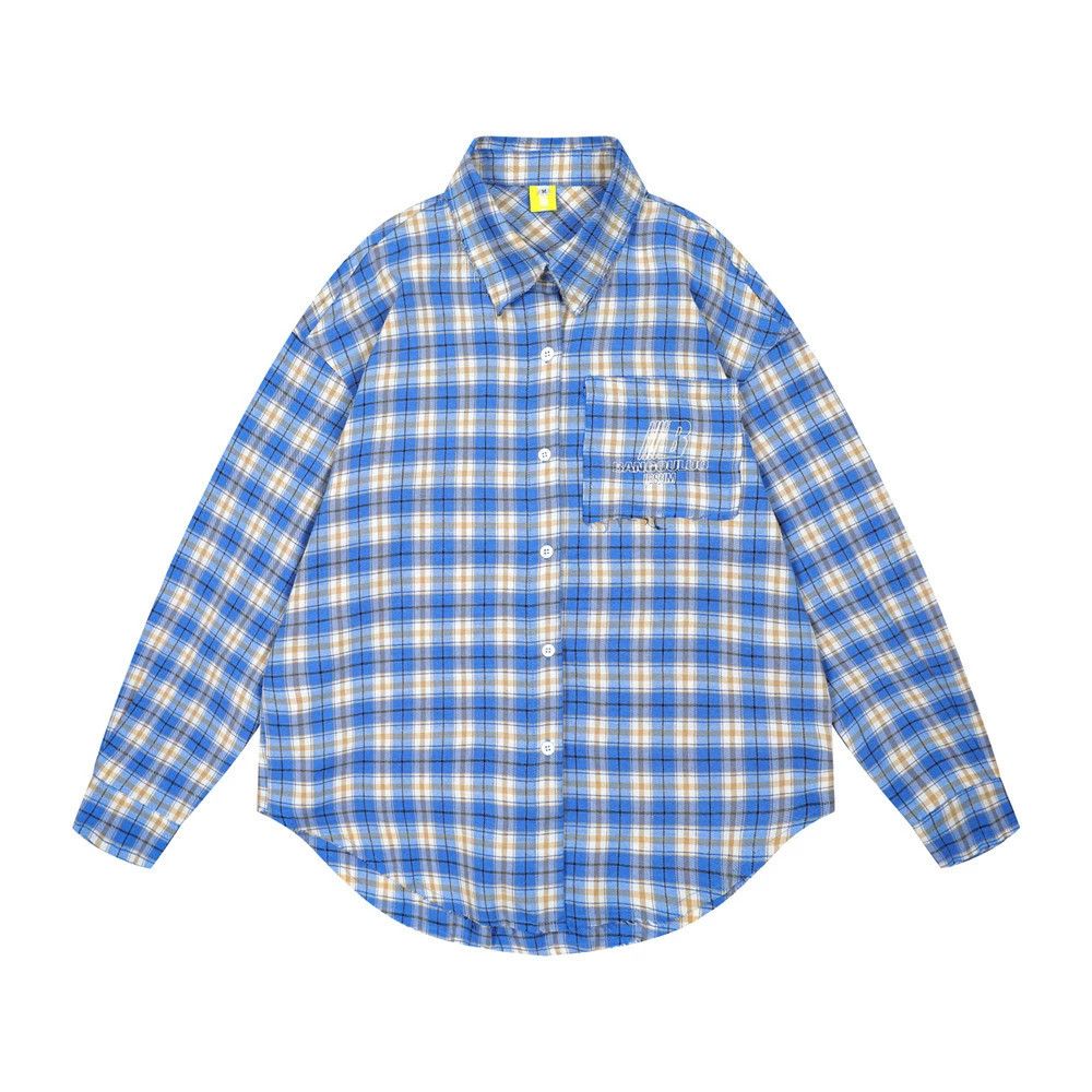 Vintage Japanese loose men's casual loose plaid long sleeve shirt Size US M / EU 48-50 / 2 - 1 Thumbnail