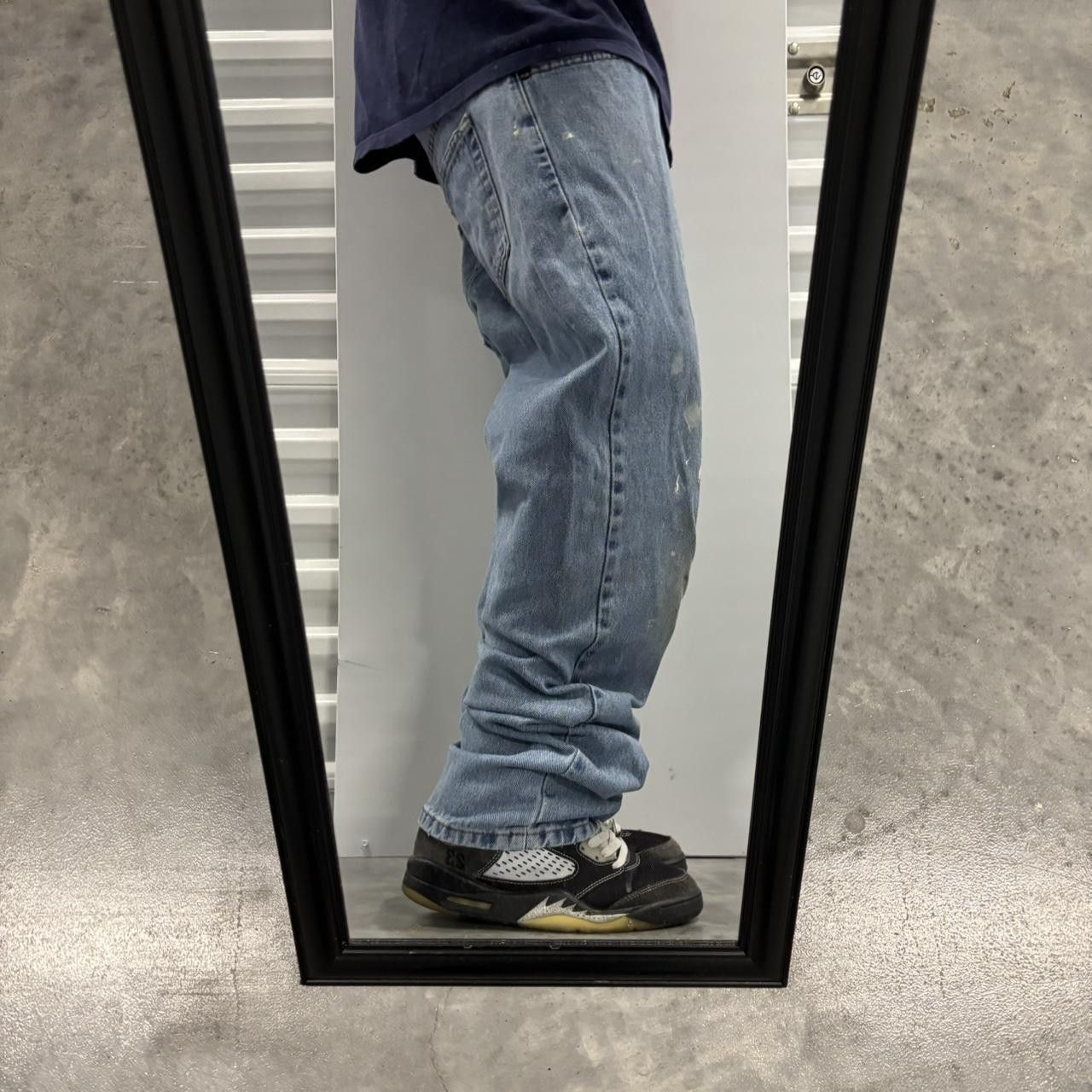 Japanese Brand × Vintage Crazy Vintage Y2K/2000s Light Wash Paint Splatter Denim Jeans! Size US 35 - 2 Thumbnail