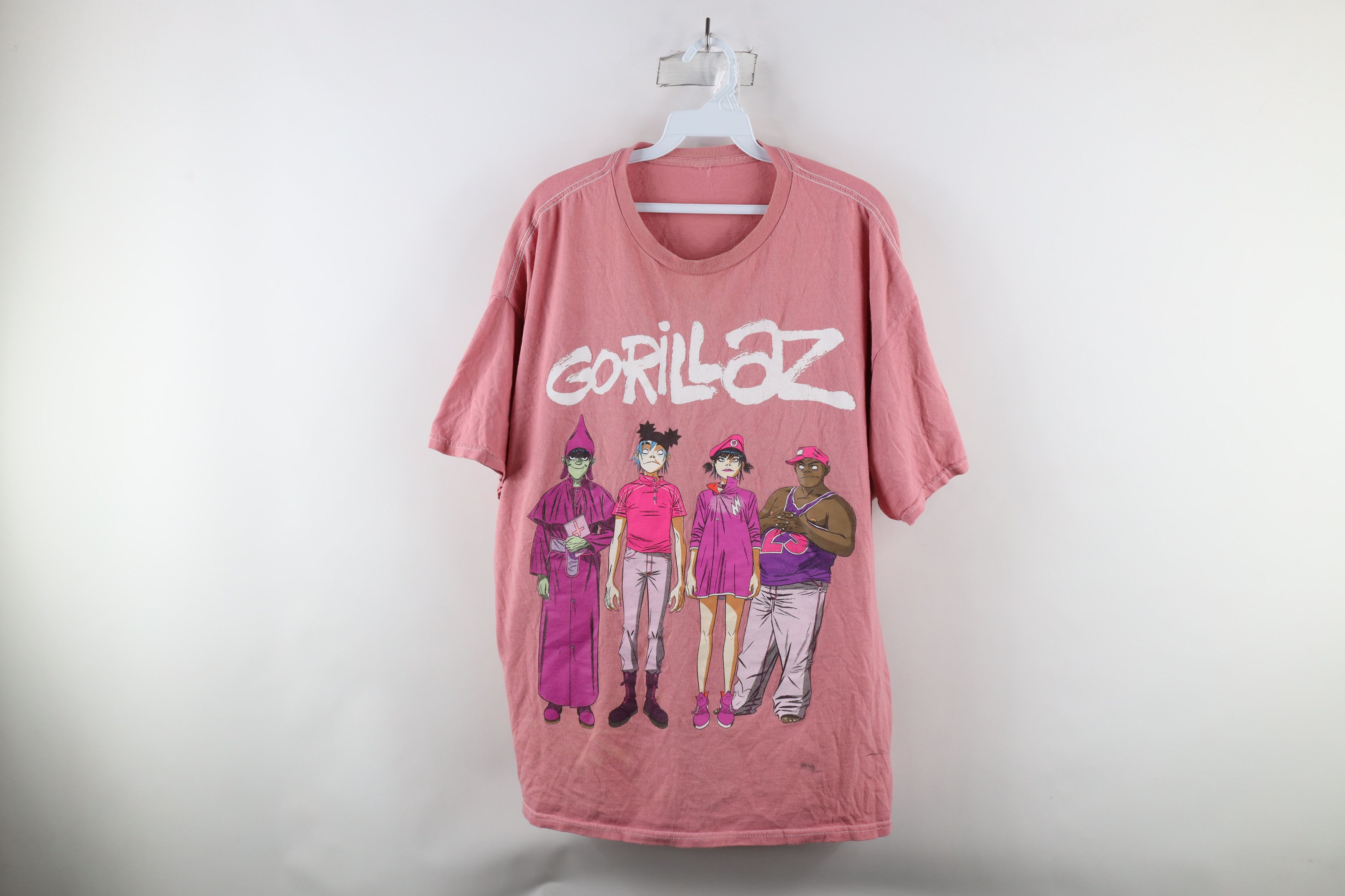 Vintage Vintage Spell Out Gorillaz Band Short Sleeve T-Shirt Size US XXL / EU 58 / 5 - 1 Thumbnail