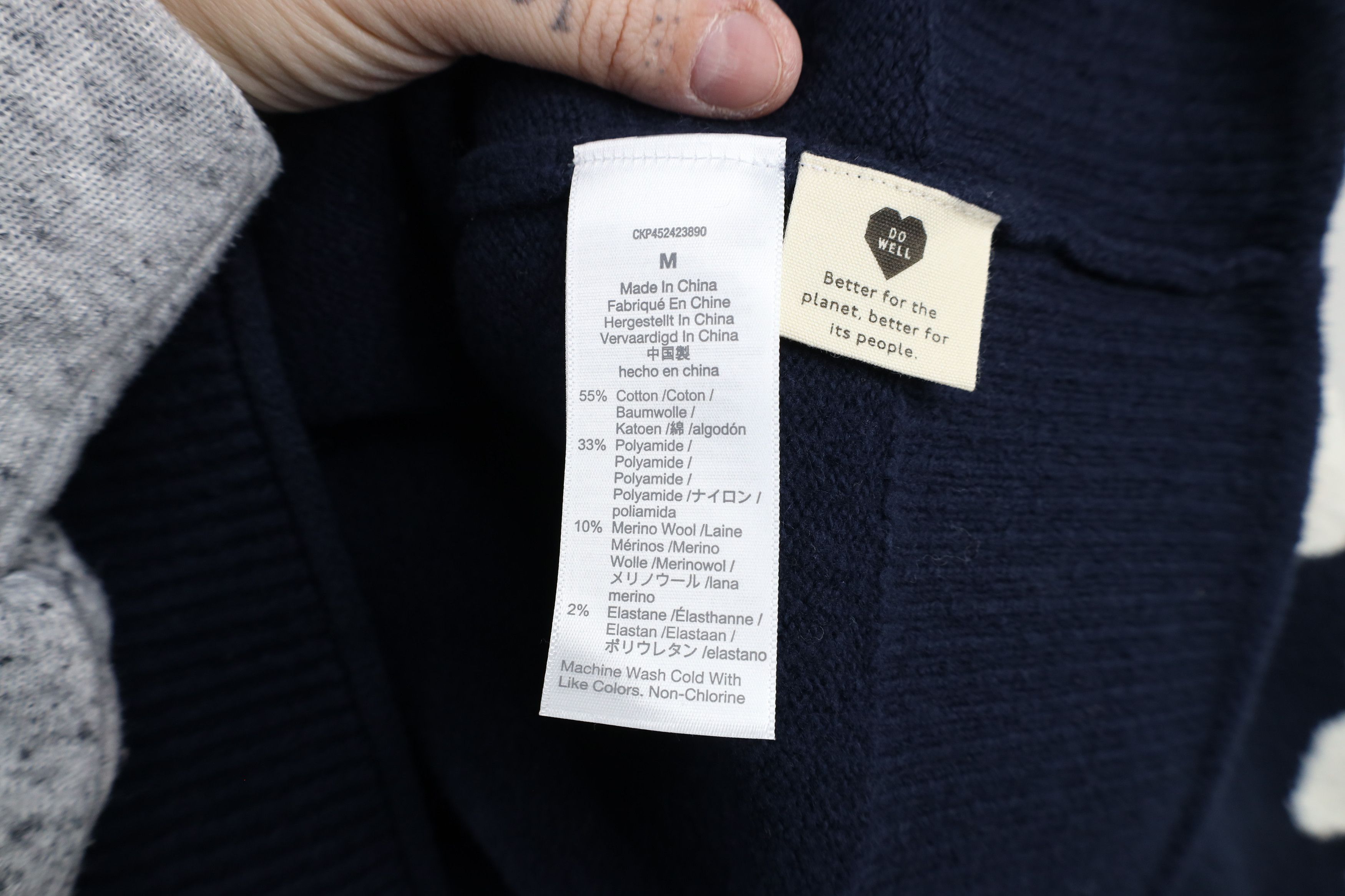 Madewell × Vintage Madewell Flower Sleeve Merino Wool Marled Knit Sweater Size M / US 6-8 / IT 42-44 - 7 Thumbnail