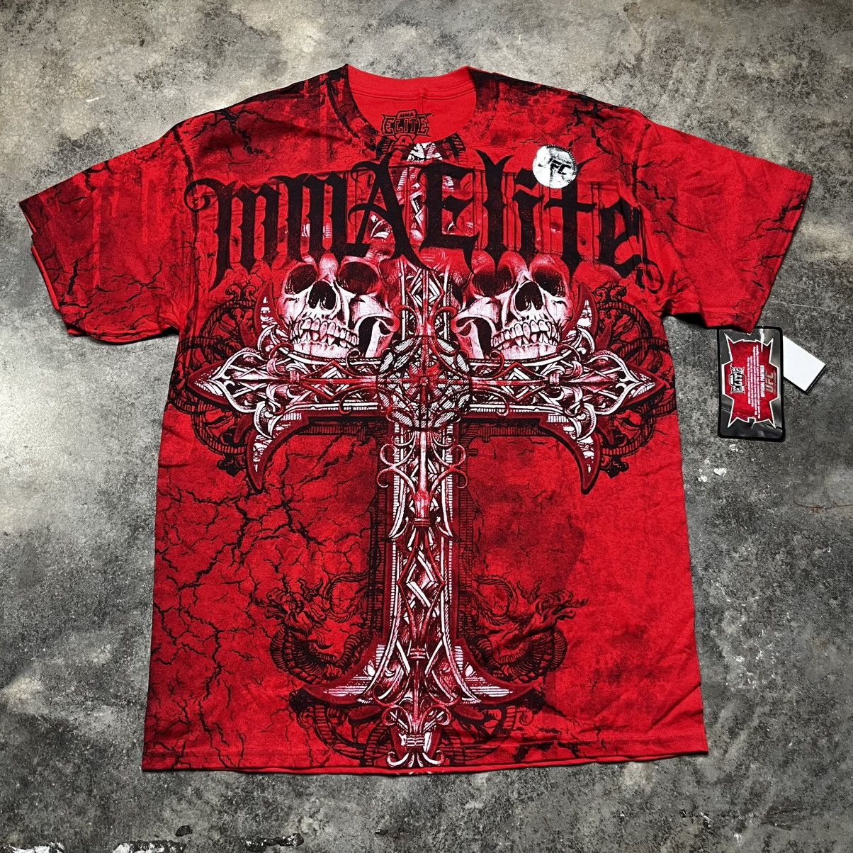 Vintage vintage y2k deadstock mma elite tribal cross tshirt Size US L / EU 52-54 / 3 - 2 Thumbnail